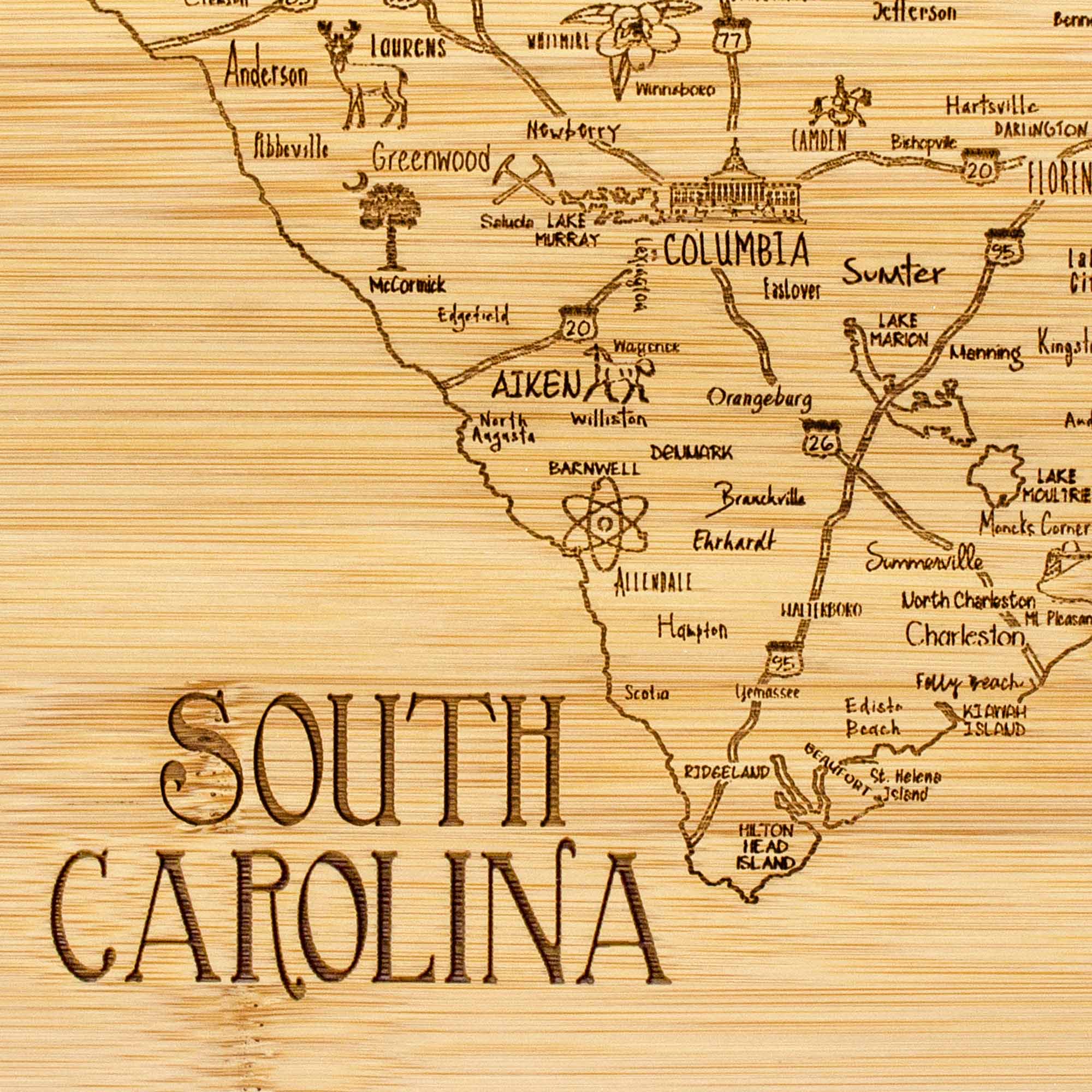totally-bamboo-a-slice-of-life-south-carolina-cutting-board-11-x-8-3-4 image 3