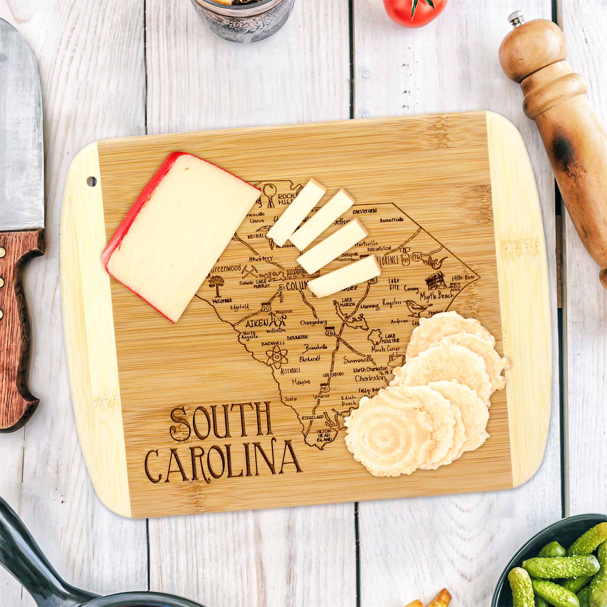 totally-bamboo-a-slice-of-life-south-carolina-cutting-board-11-x-8-3-4 image 2