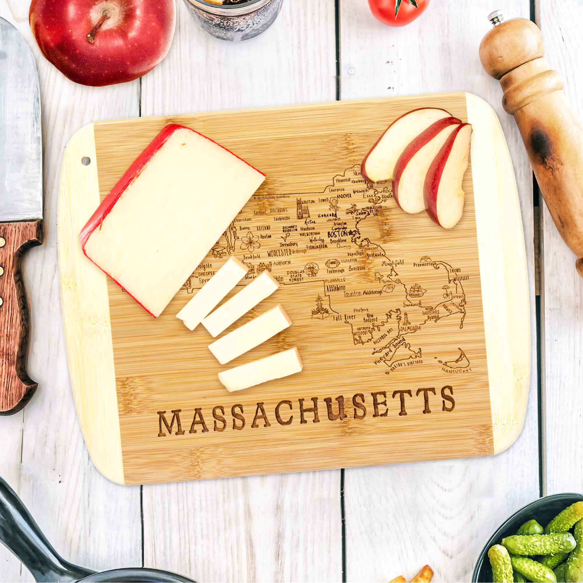totally-bamboo-a-slice-of-life-massachusetts-cutting-board-laser-engraved-cities image 2