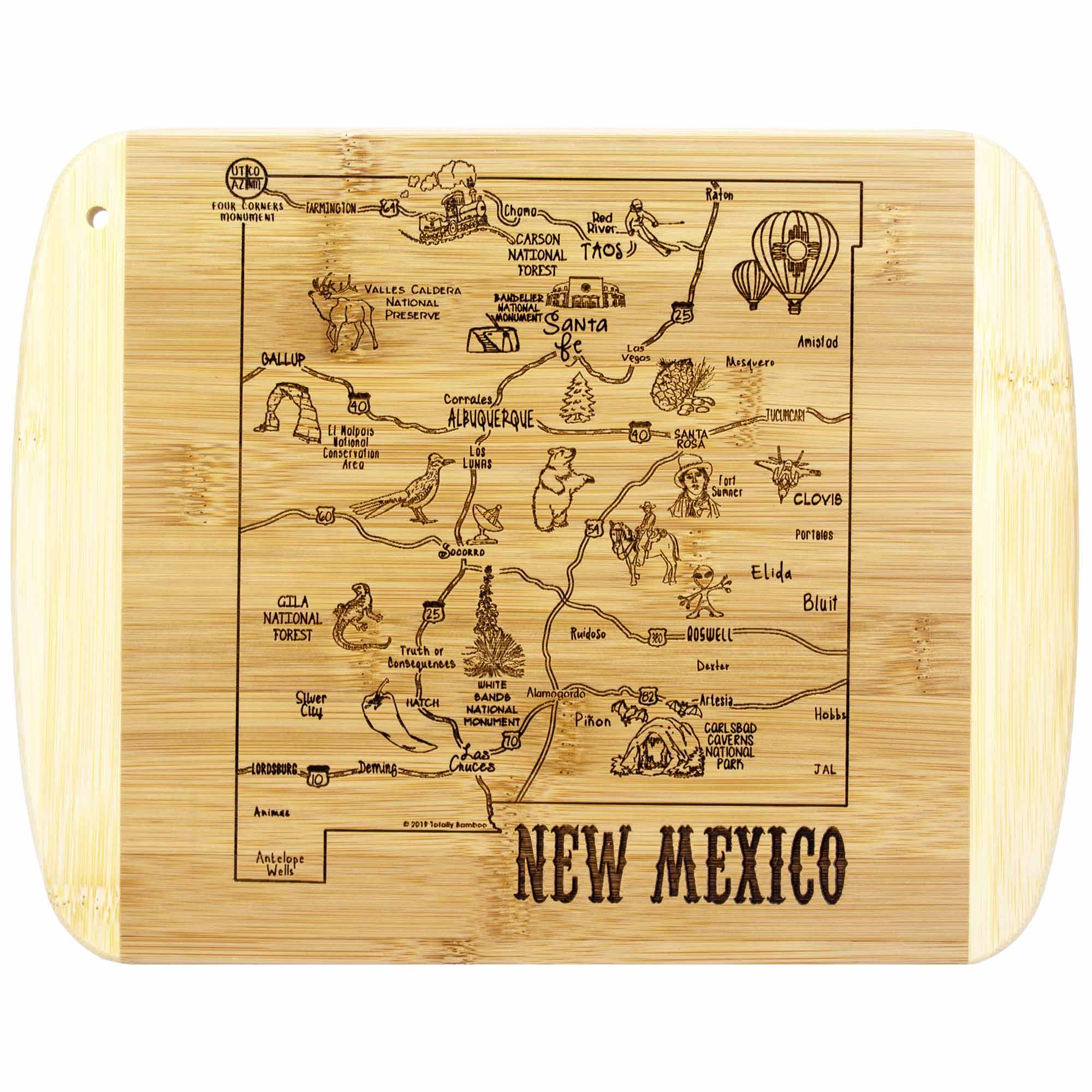 totally-bamboo-a-slice-of-life-new-mexico-cutting-board-11-x-8-3-4-laser-engrave image 1