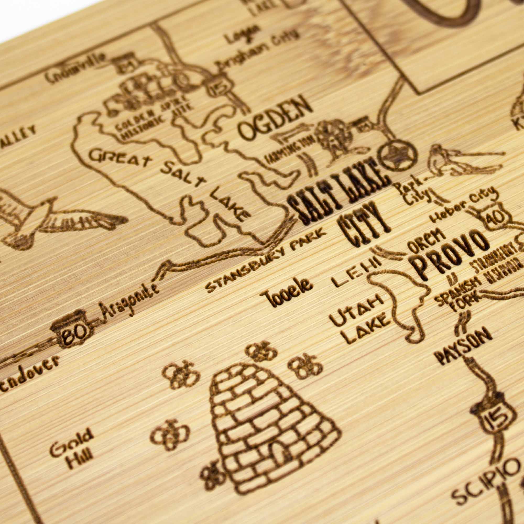 totally-bamboo-a-slice-of-life-utah-cutting-board-laser-engraved-cities-landmark image 4