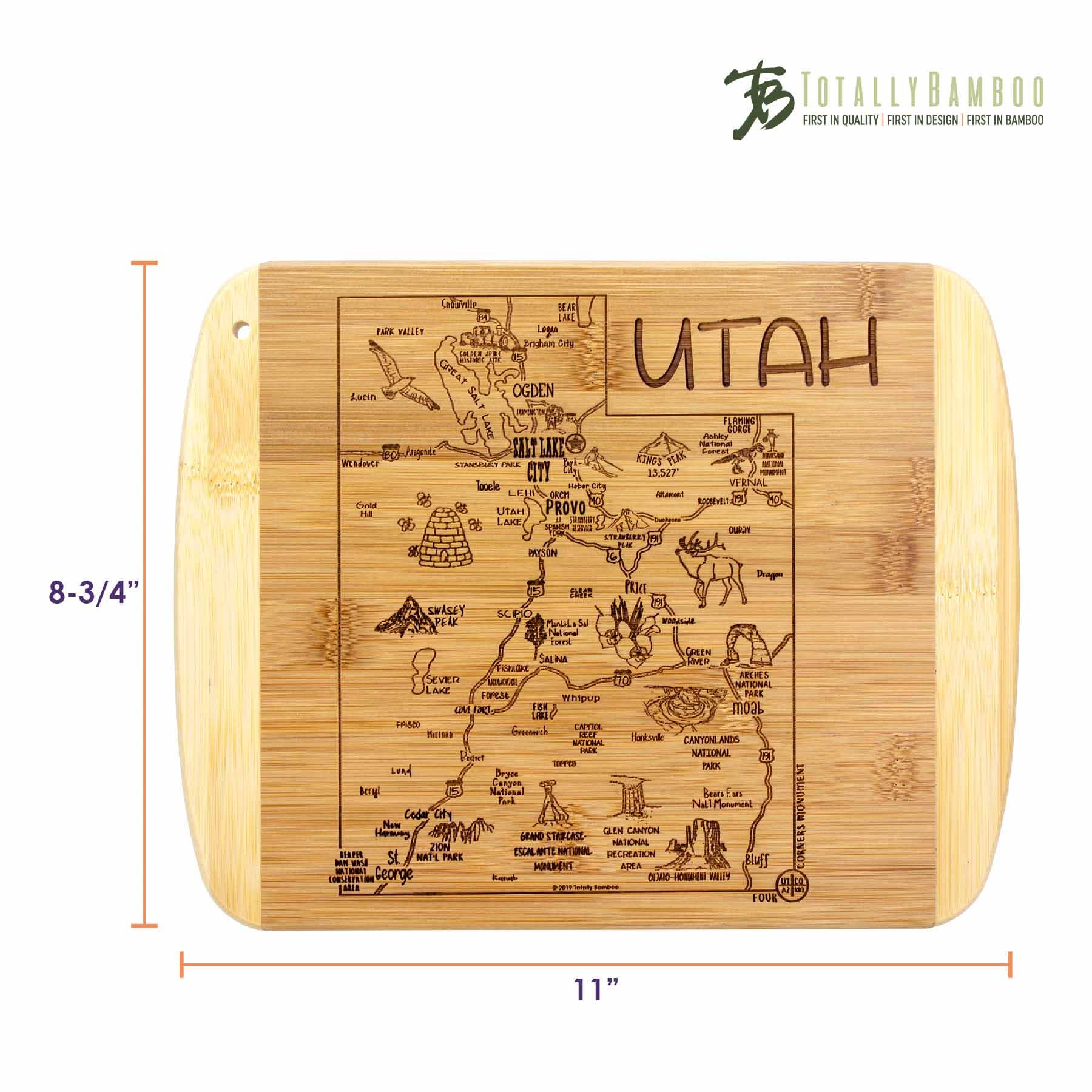 totally-bamboo-a-slice-of-life-utah-cutting-board-laser-engraved-cities-landmark image 6