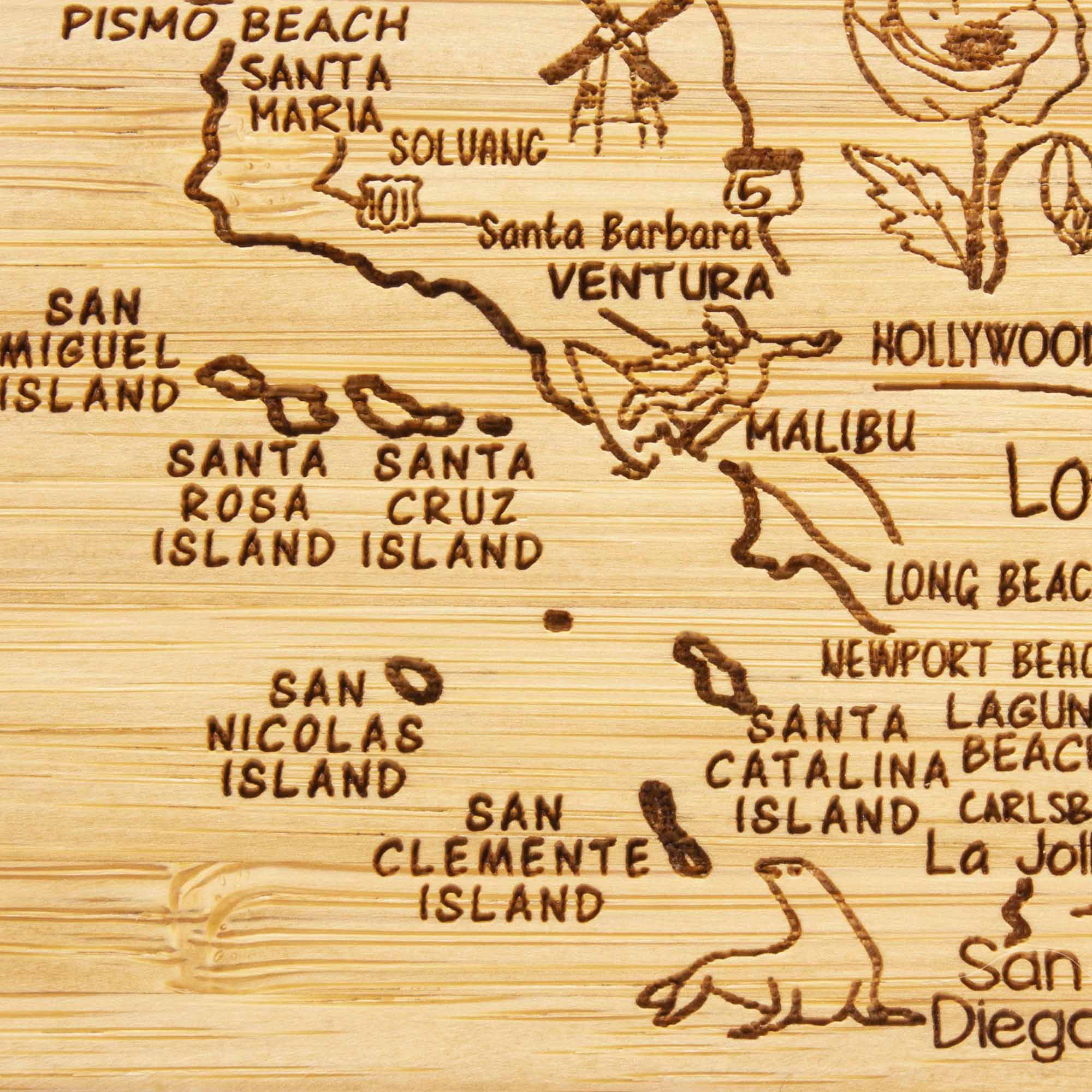 totally-bamboo-4-piece-california-puzzle-coaster-set-with-bamboo-case-laser-engr image 6