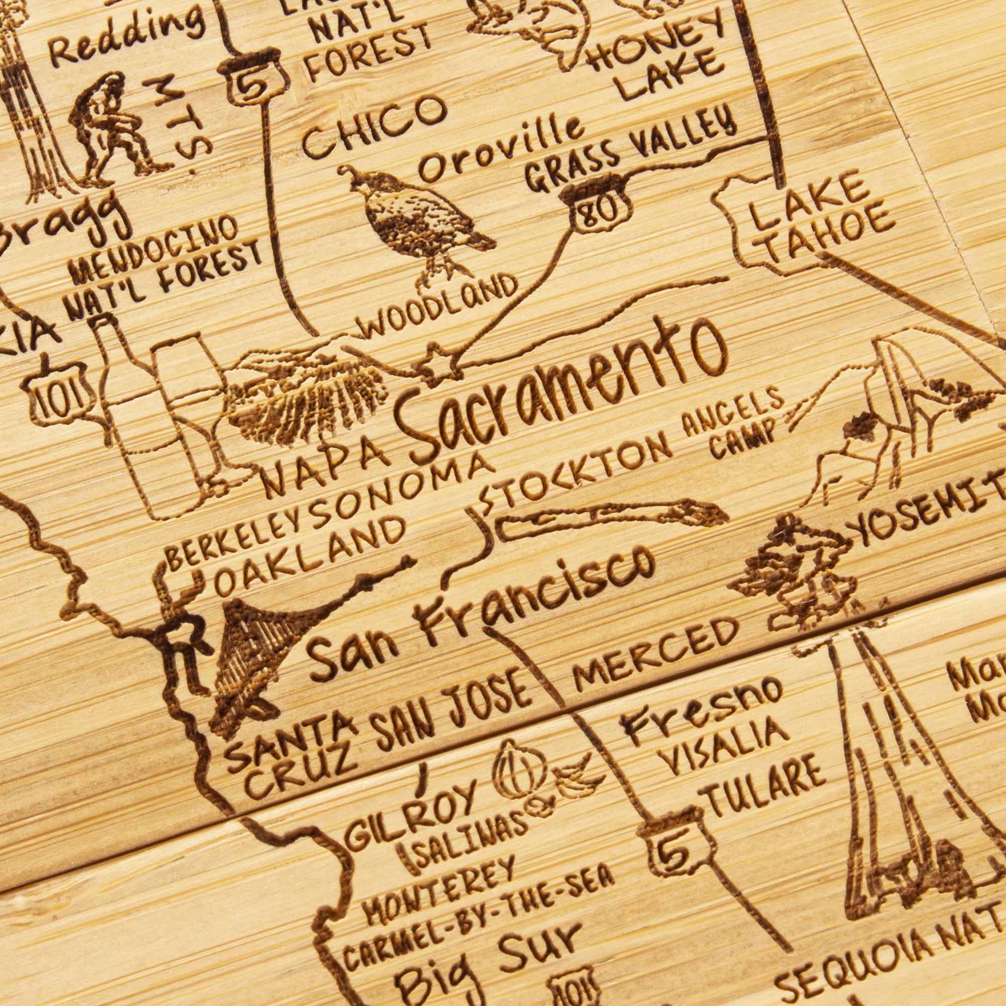 totally-bamboo-4-piece-california-puzzle-coaster-set-with-bamboo-case-laser-engr image 7