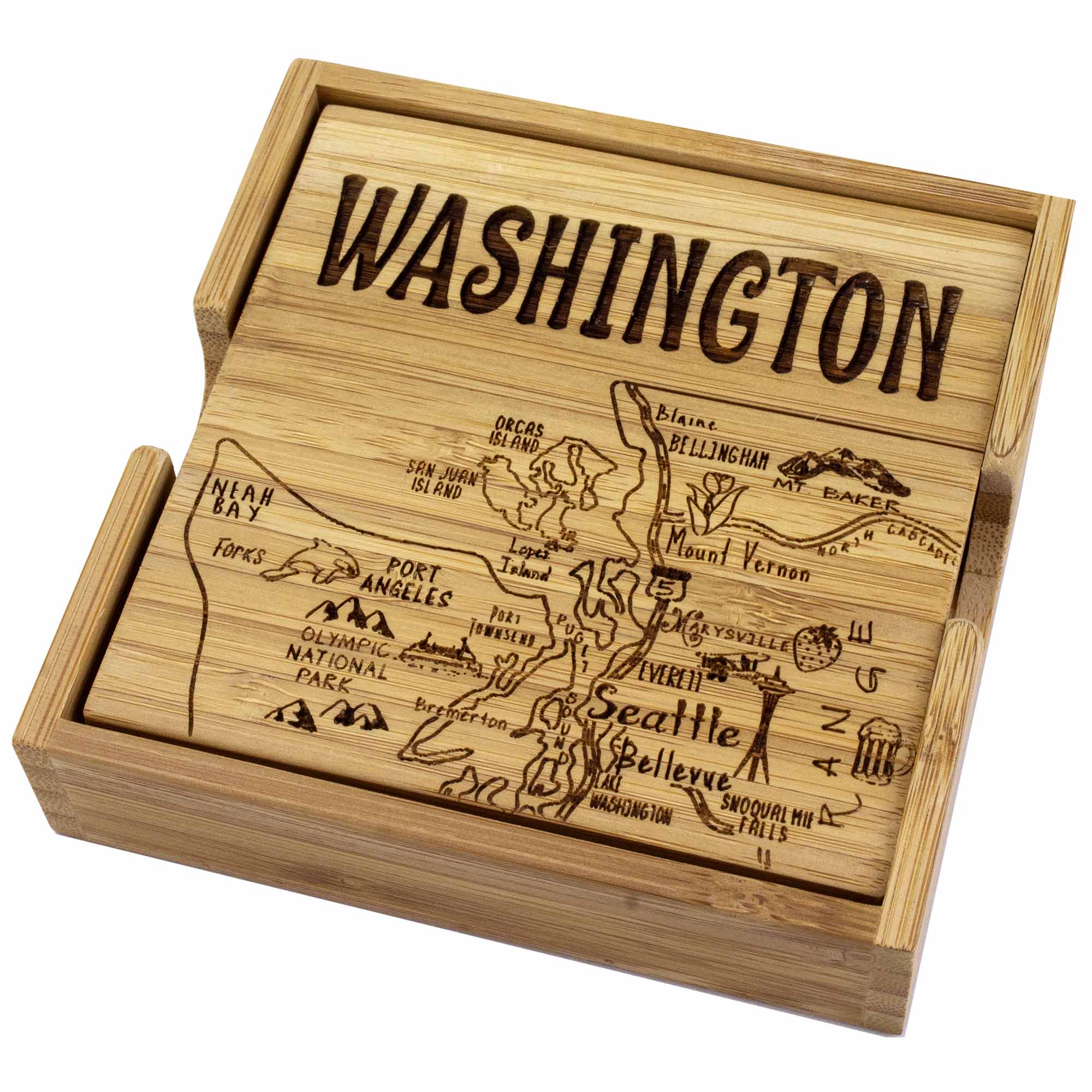 totally-bamboo-4-piece-washington-puzzle-coaster-set-with-case image 5