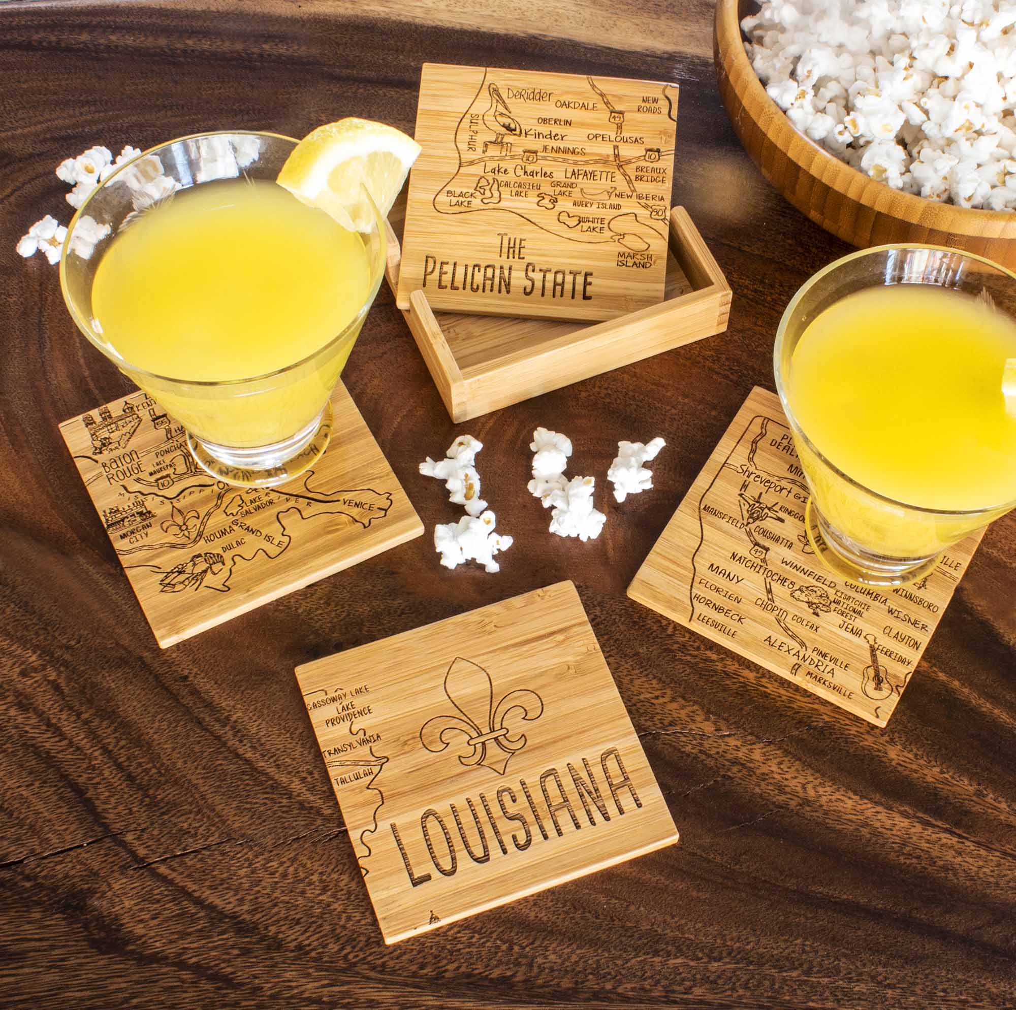 totally-bamboo-4-piece-louisiana-puzzle-coaster-set-with-case image 3