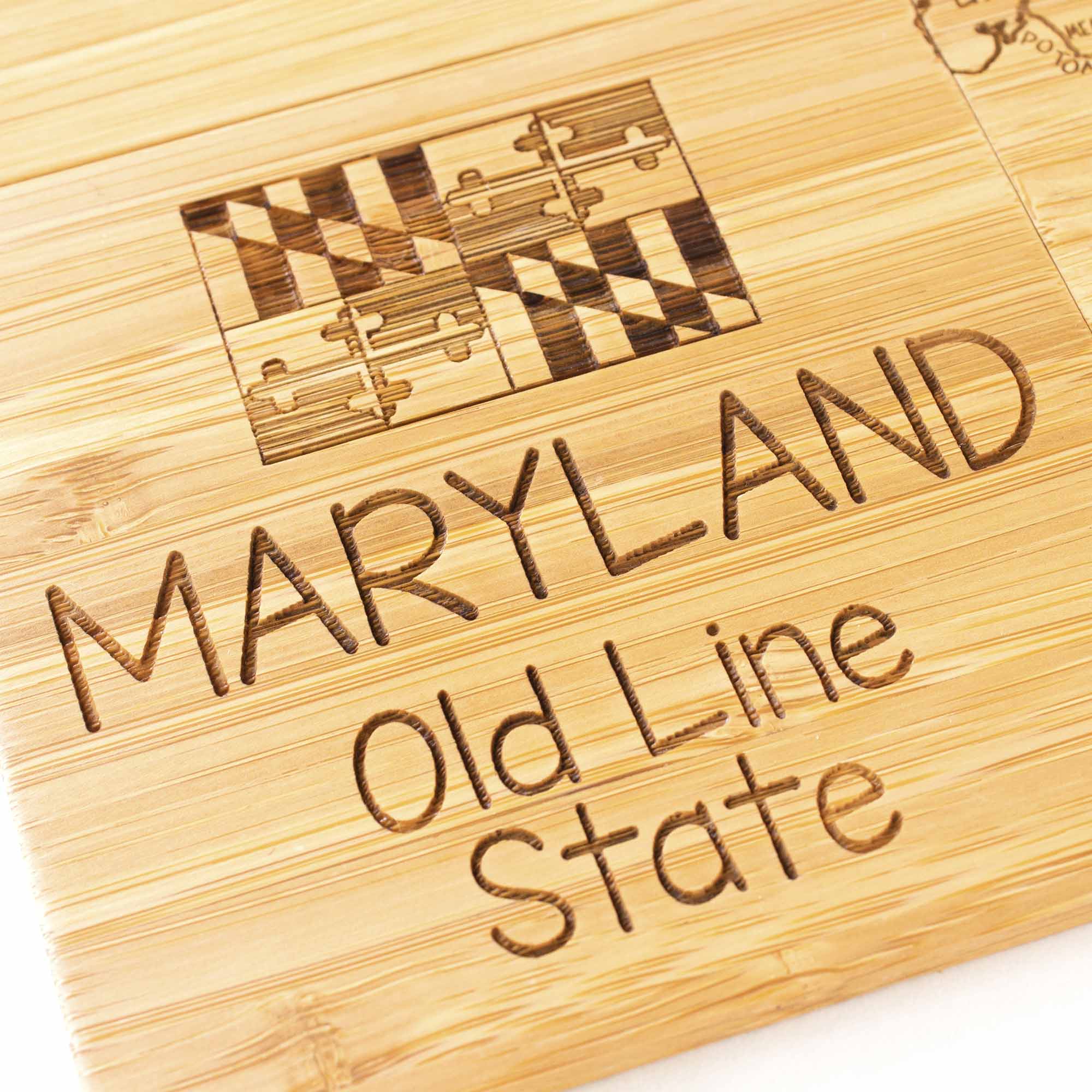 totally-bamboo-4-piece-maryland-puzzle-coaster-set-with-case-bamboo-coasters image 4