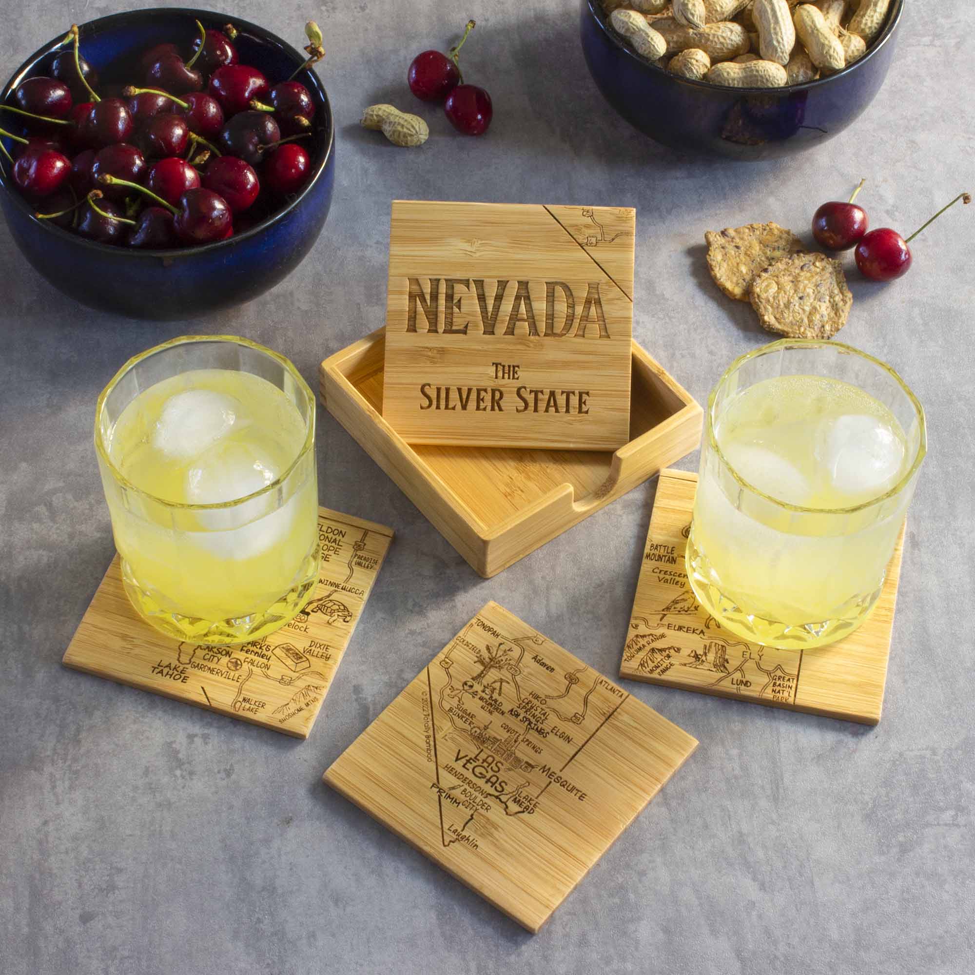 totally-bamboo-4-piece-nevada-puzzle-coaster-set-with-bamboo-case-laser-engraved image 3