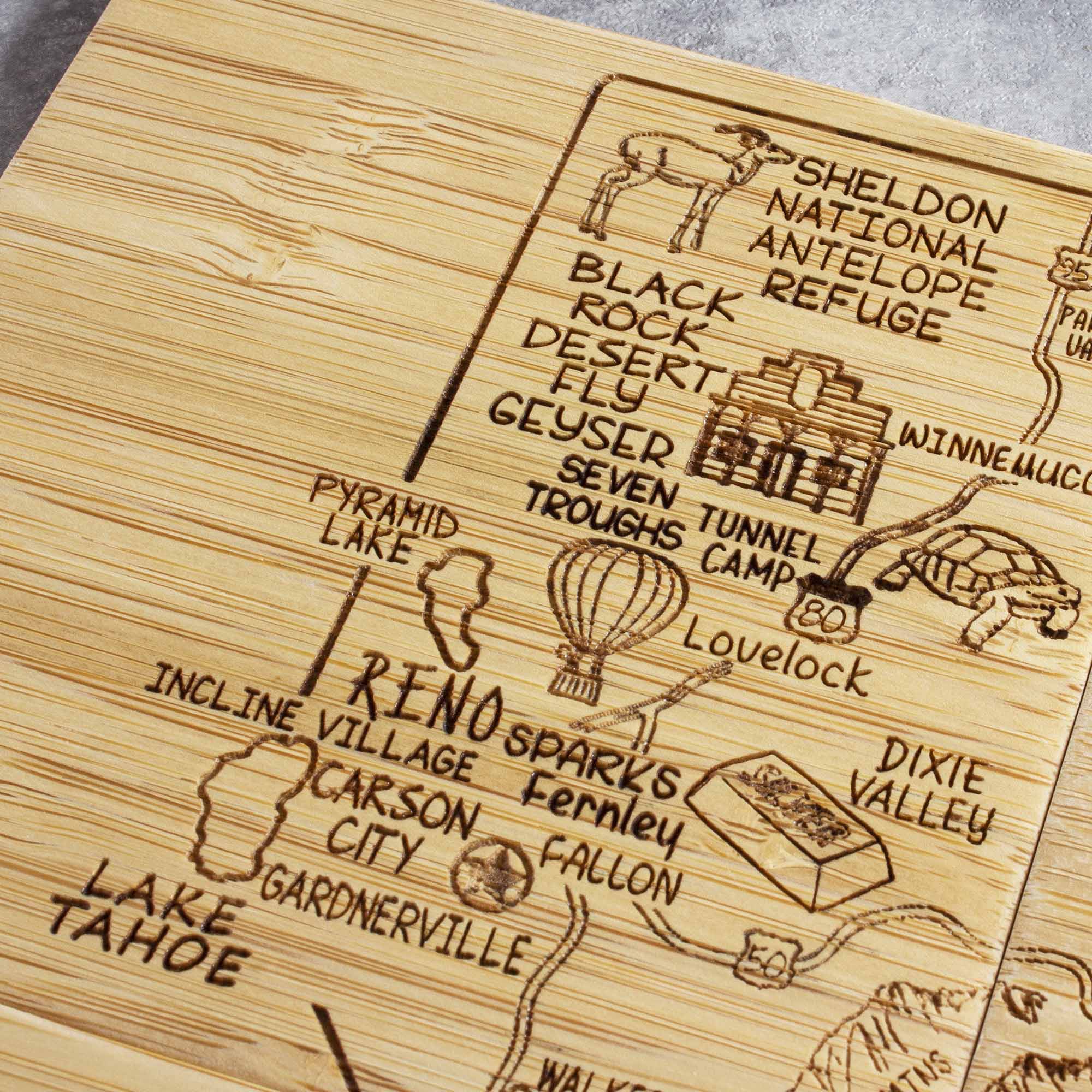 totally-bamboo-4-piece-nevada-puzzle-coaster-set-with-bamboo-case-laser-engraved image 7