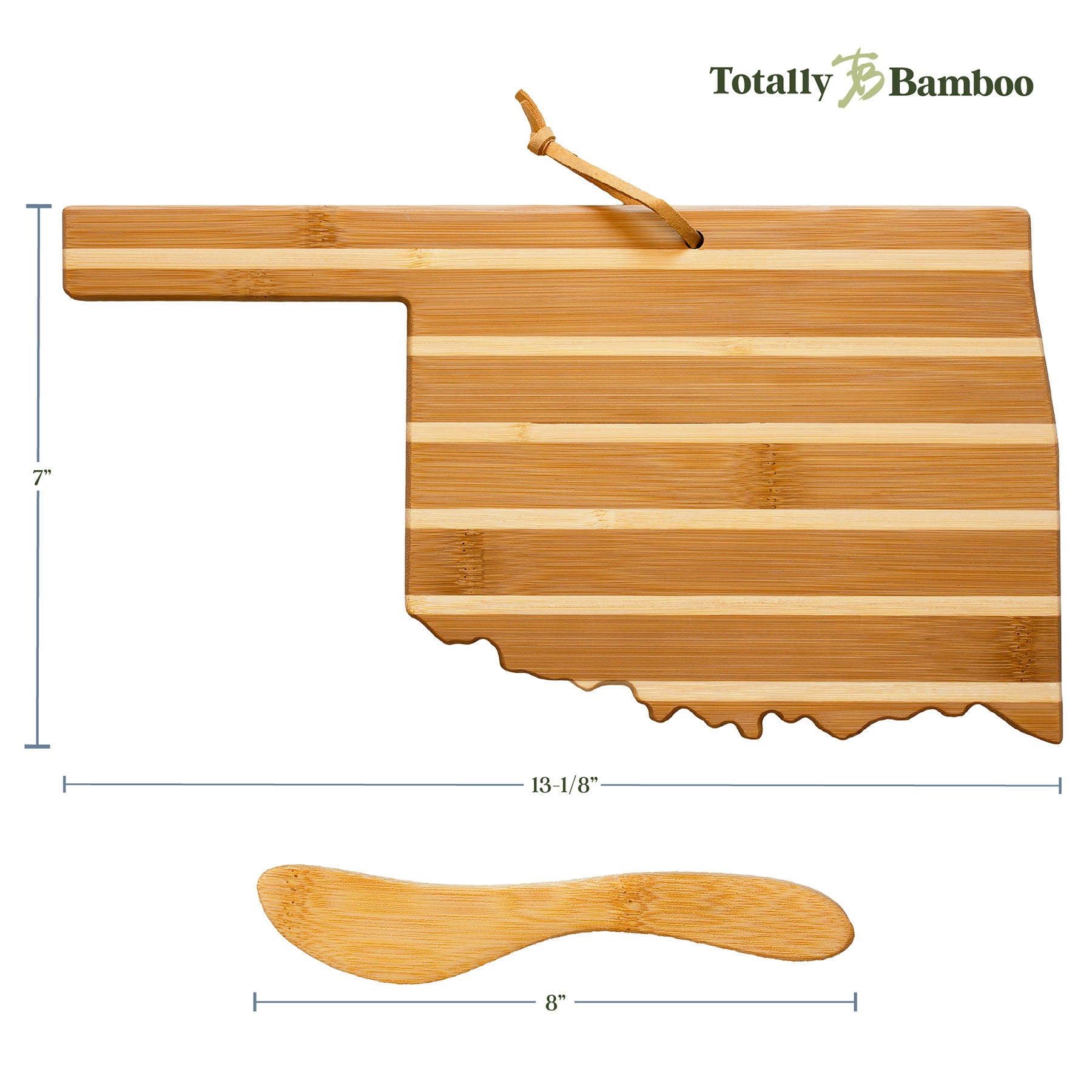 totally-bamboo-oklahoma-serving-board-with-spreader-knife-gift-set-bamboo-charcu image 6