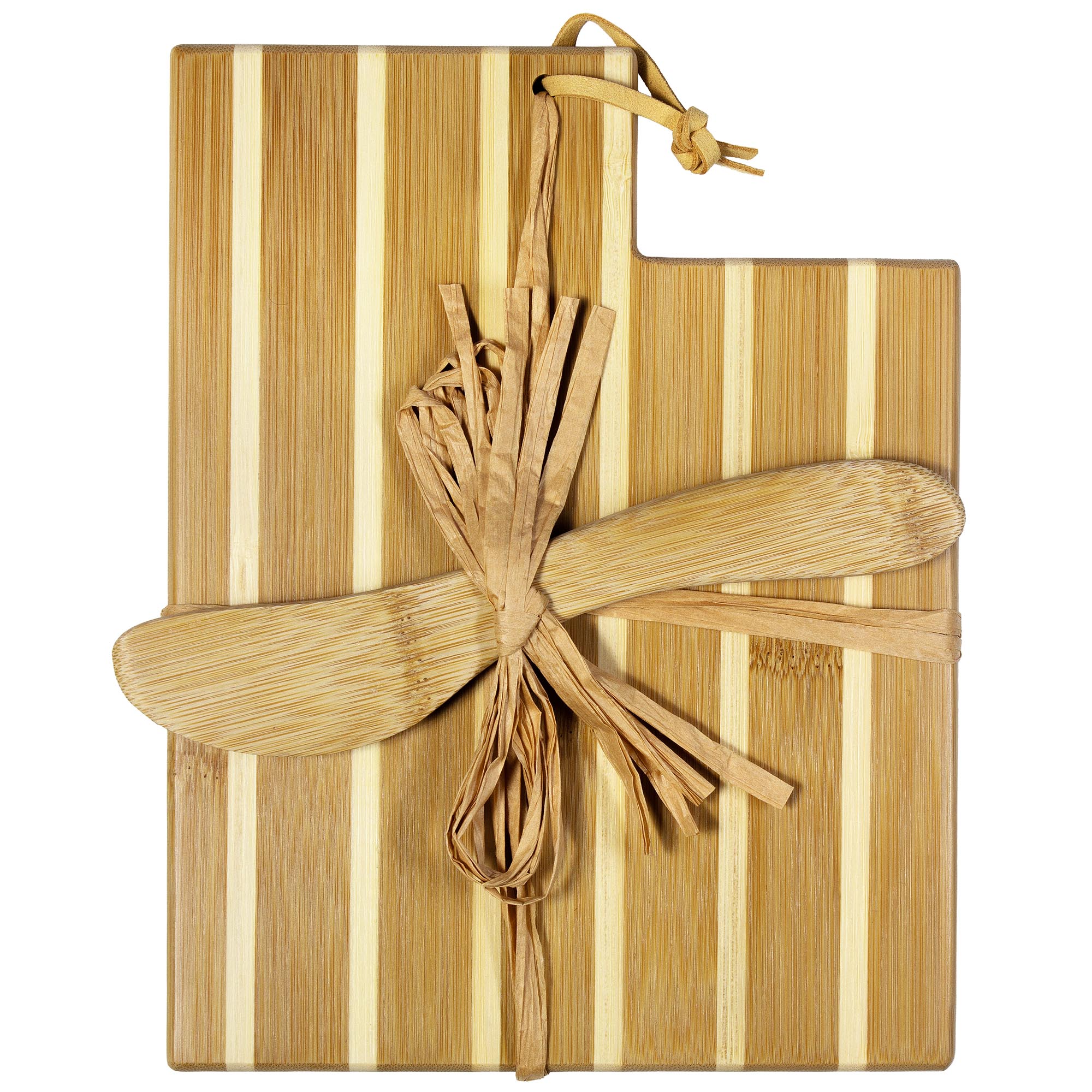 totally-bamboo-utah-serving-board-with-spreader-knife-gift-set image 3
