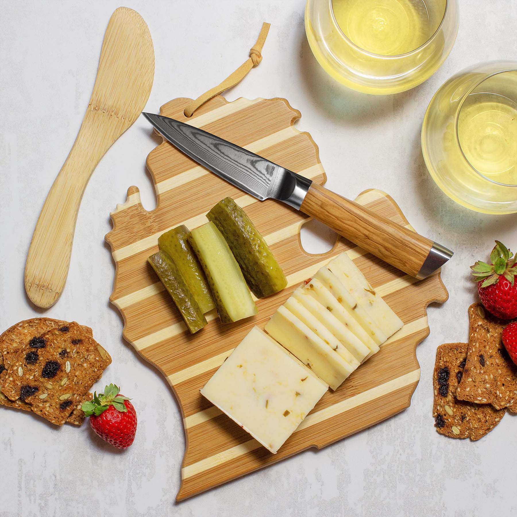 totally-bamboo-michigan-serving-board-with-spreader-knife-gift-set-bamboo-charcu image 4