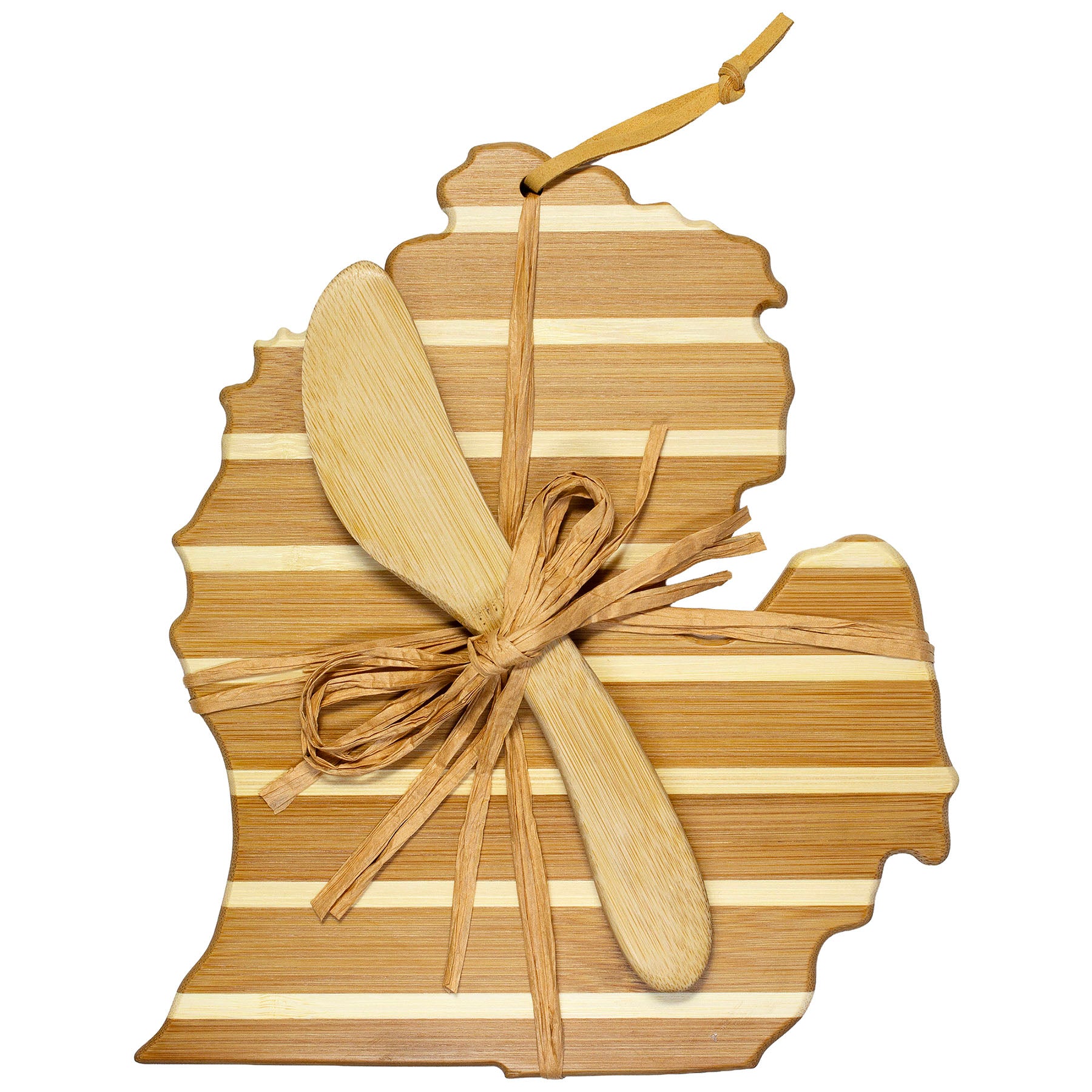 totally-bamboo-michigan-serving-board-with-spreader-knife-gift-set-bamboo-charcu image 3