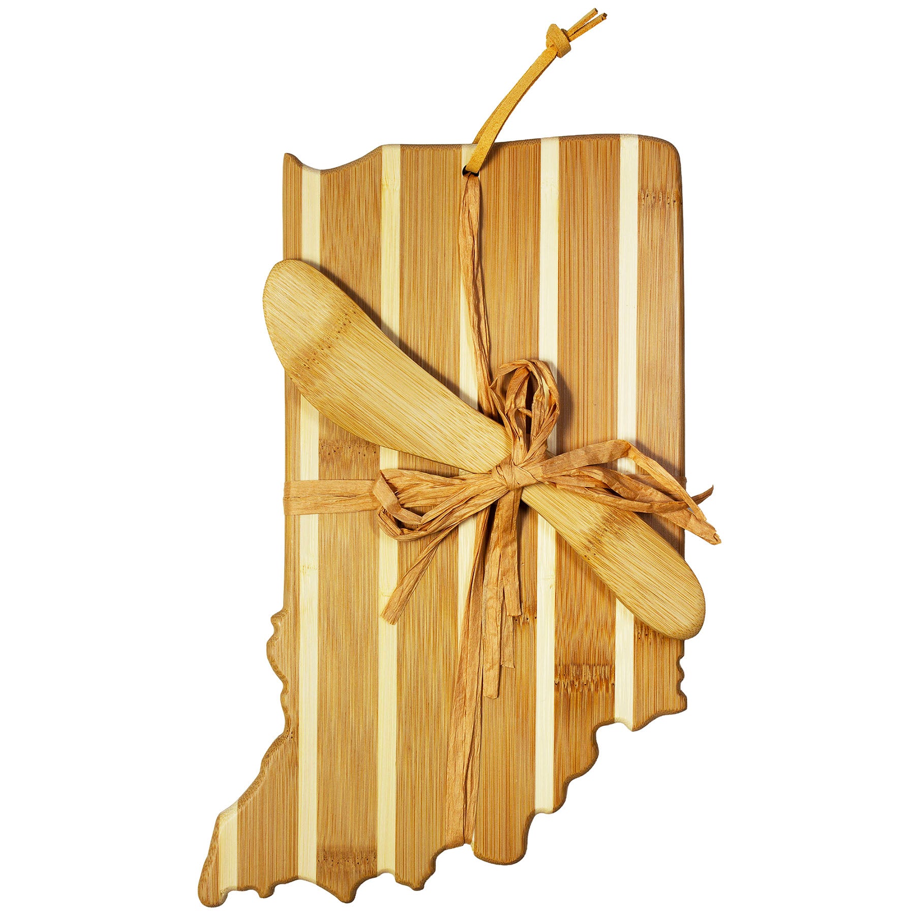 totally-bamboo-indiana-serving-board-with-spreader-knife-gift-set-state-shaped-b image 3