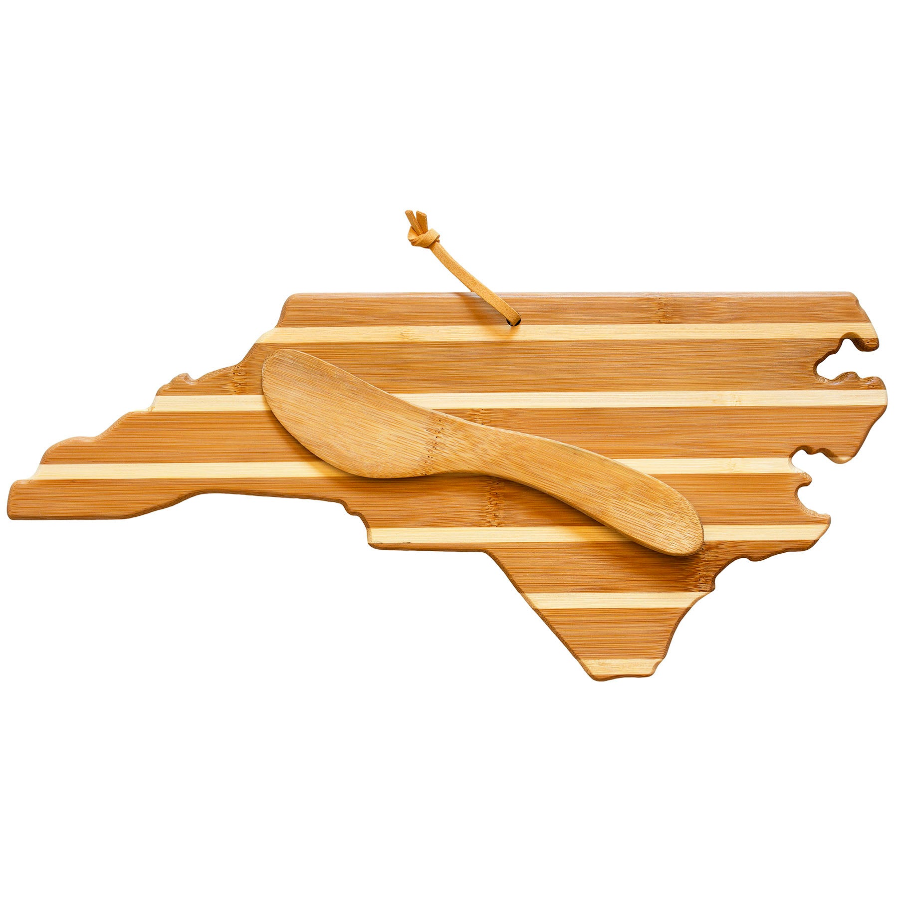 totally-bamboo-north-carolina-serving-board-with-spreader-knife-gift-set image 1