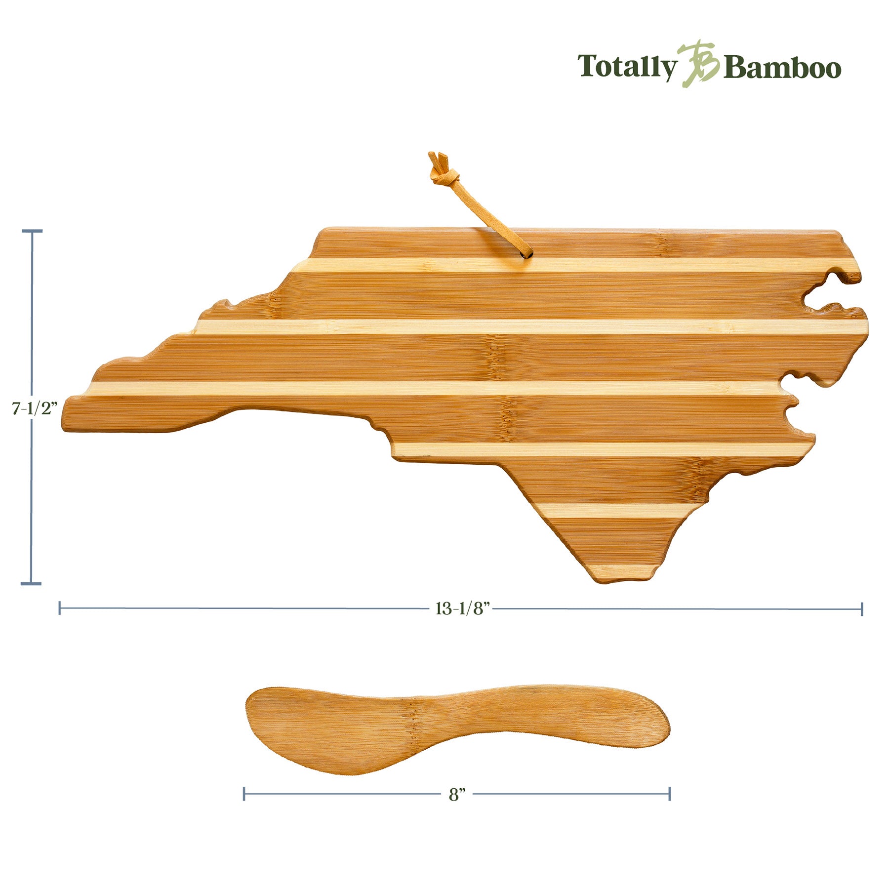 totally-bamboo-north-carolina-serving-board-with-spreader-knife-gift-set image 6