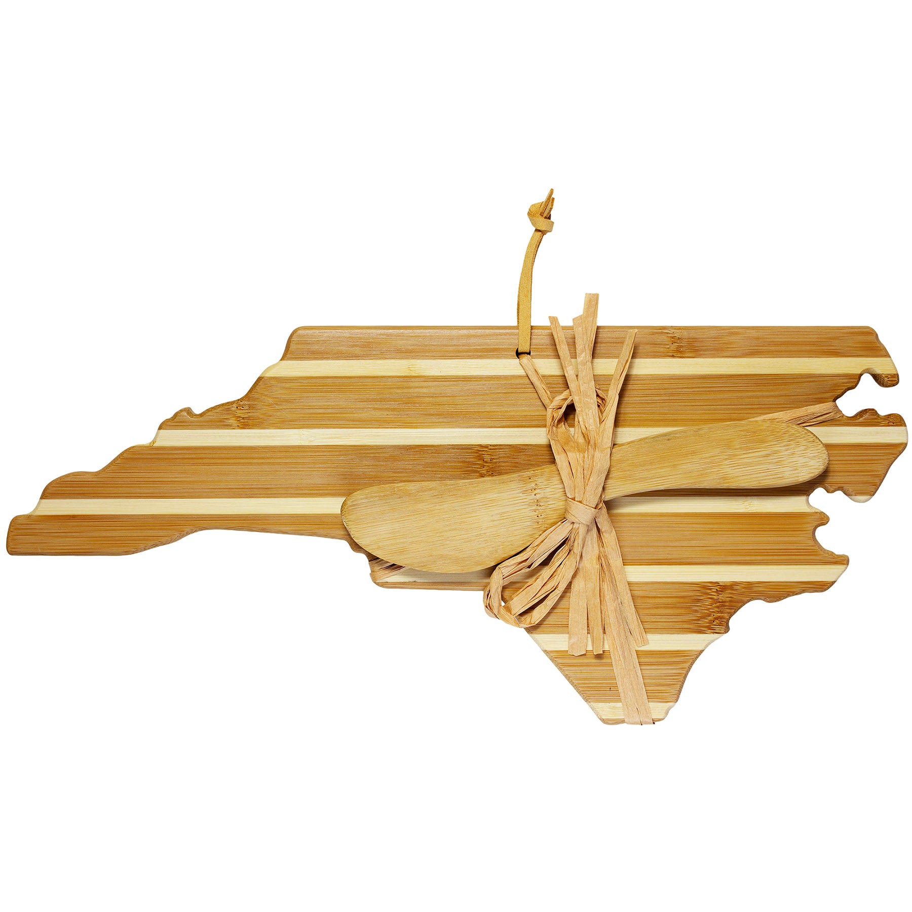 totally-bamboo-north-carolina-serving-board-with-spreader-knife-gift-set image 3