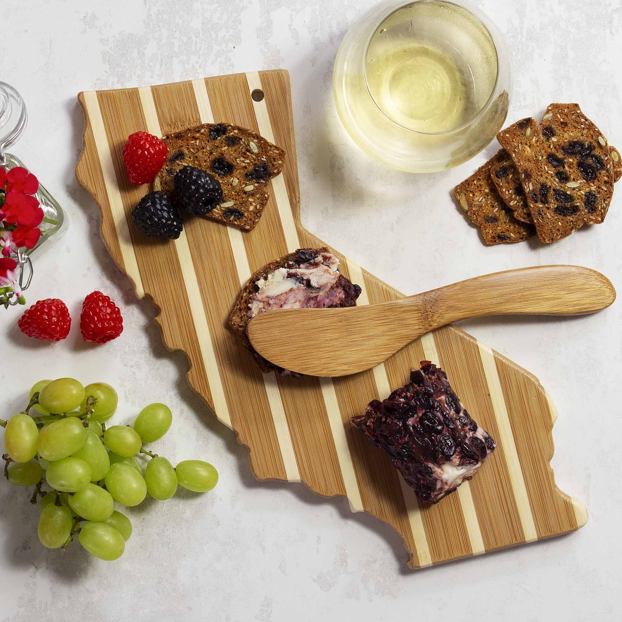 totally-bamboo-california-serving-board-with-spreader-knife-gift-set image 2