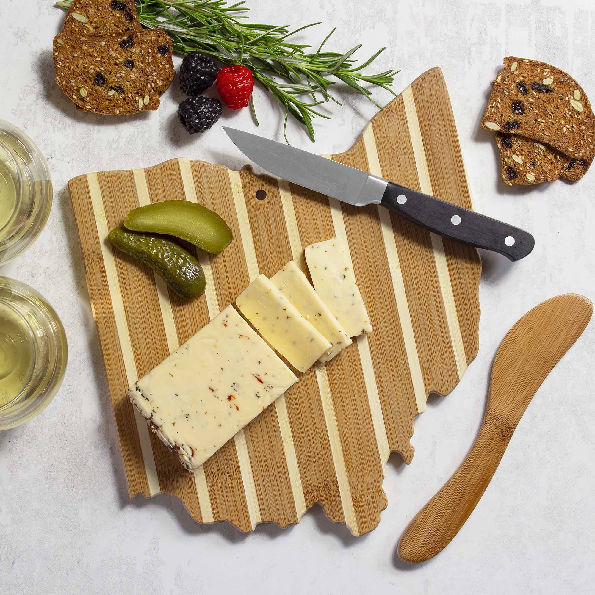 totally-bamboo-ohio-serving-board-with-spreader-knife-gift-set image 4
