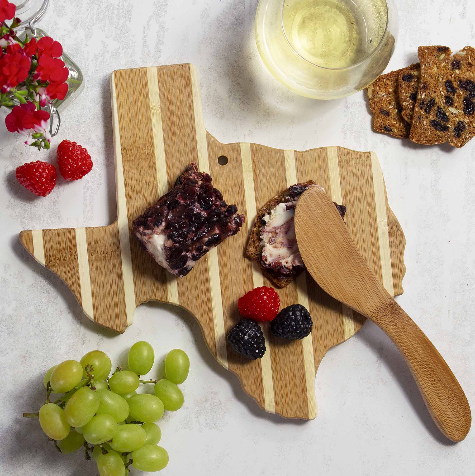 totally-bamboo-texas-serving-board-with-spreader-knife-gift-set image 2