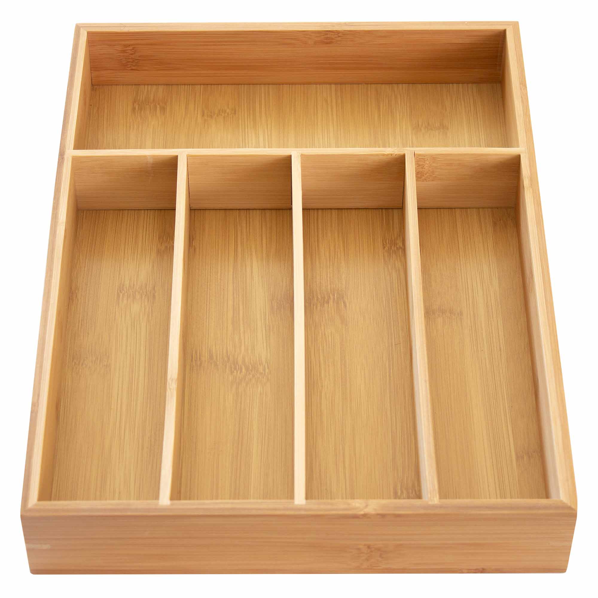 totally-bamboo-flatware-drawer-organizer-5-compartments image 4