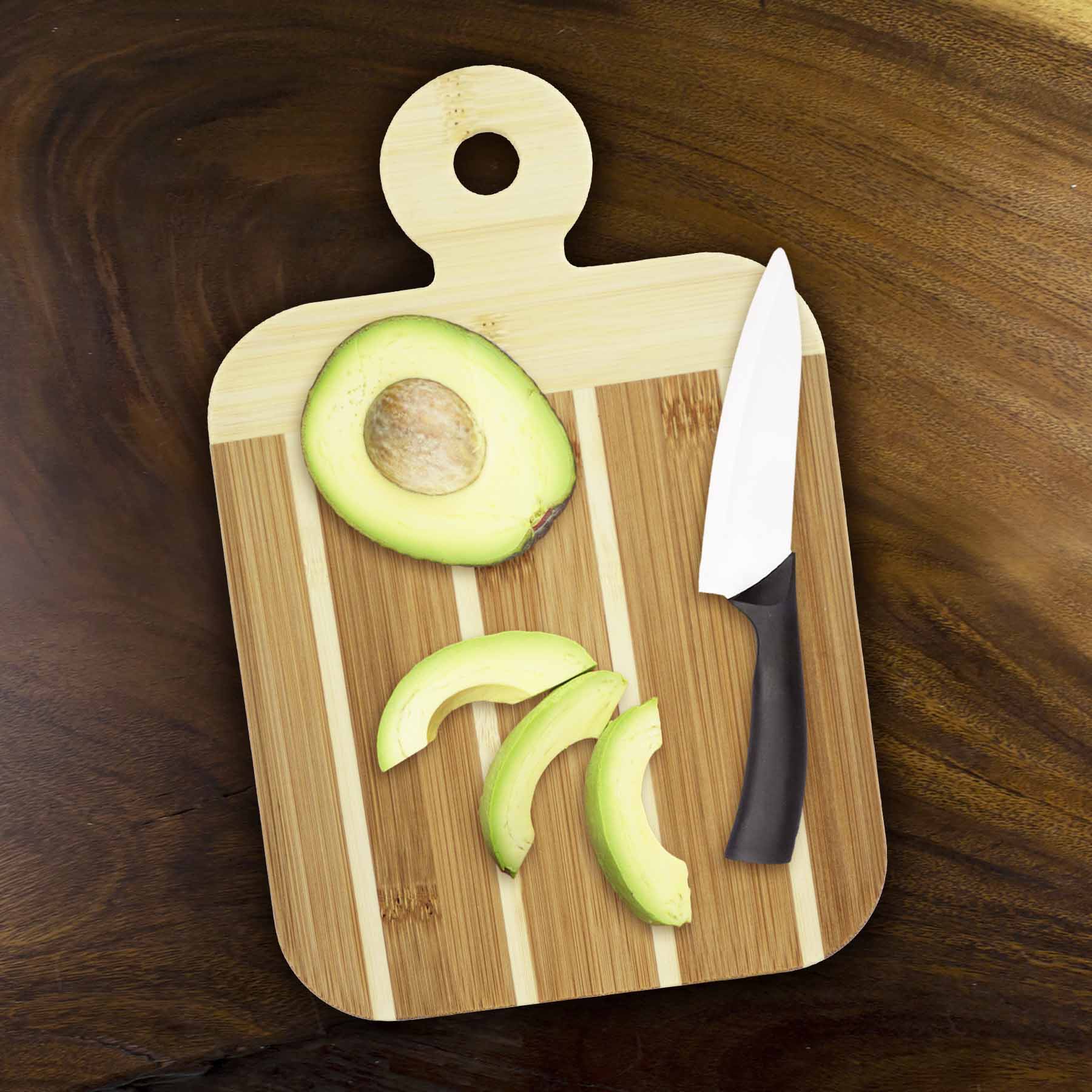 totally-bamboo-striped-small-paddle-serving-board-9-x-6 image 2