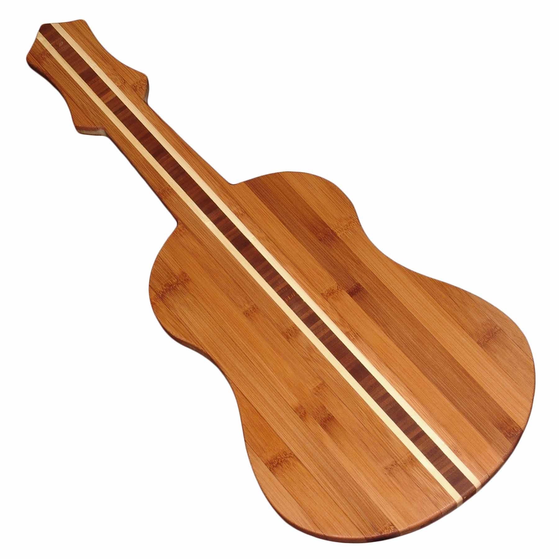totally-bamboo-ukulele-shaped-cutting-board-22-x-9-bamboo-board image 3