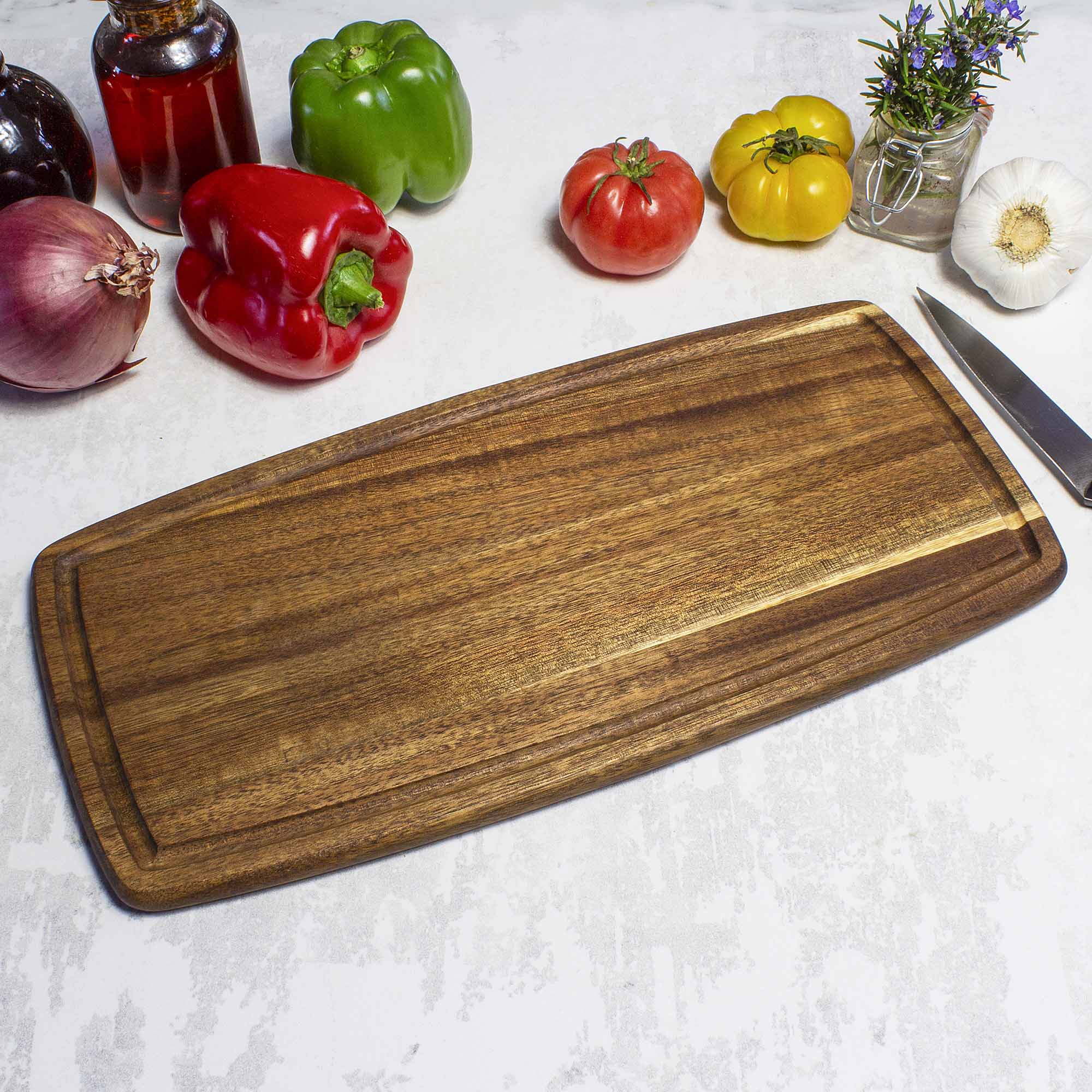 totally-bamboo-tb-home-acacia-wood-cutting-board-with-juice-groove-16-x-7-875-in image 5