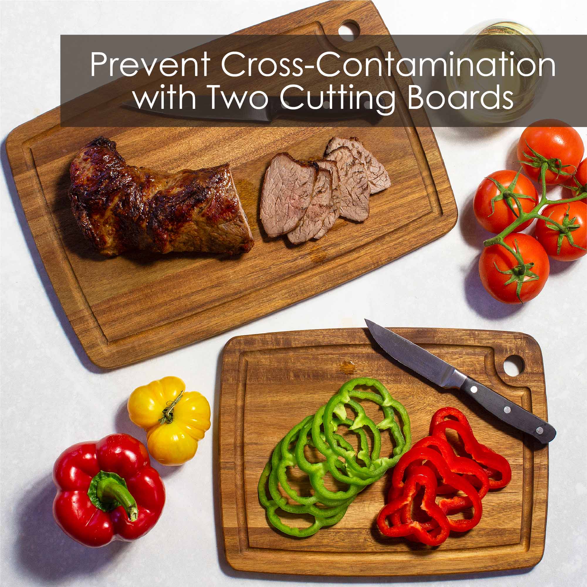 tb-home-2-piece-acacia-wood-cutting-board-set-with-juice-grooves image 2