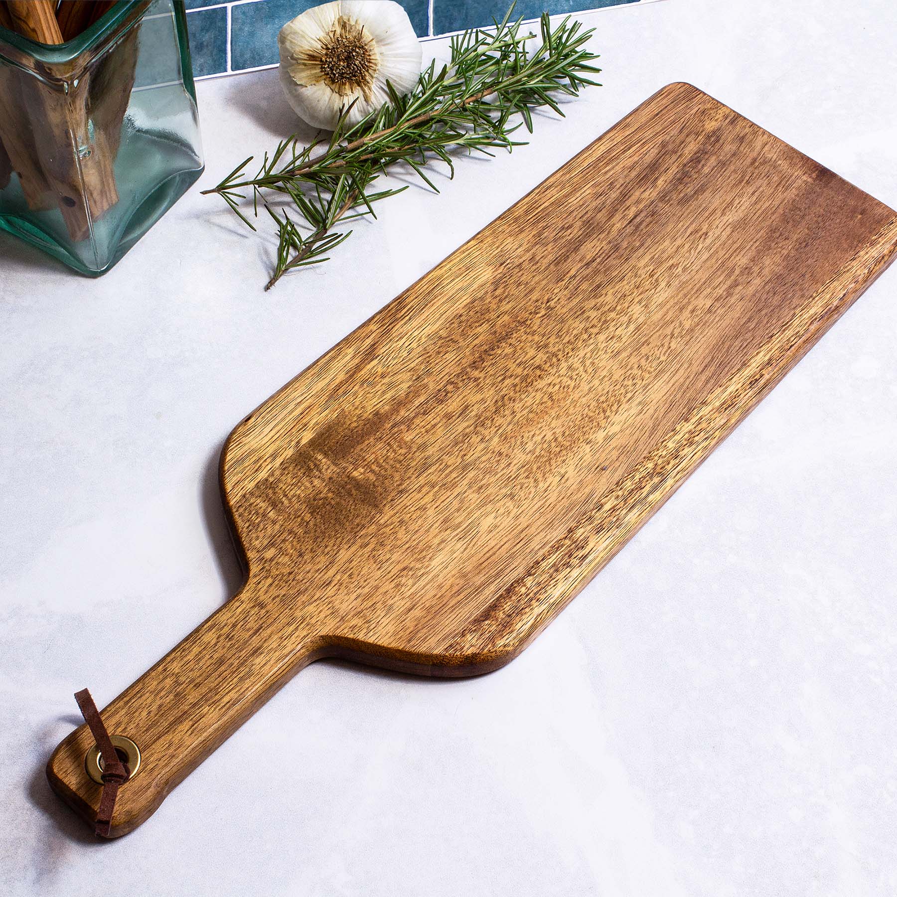 totally-bamboo-rock-branch-acacia-wood-wine-bottle-shaped-cutting-board image 6