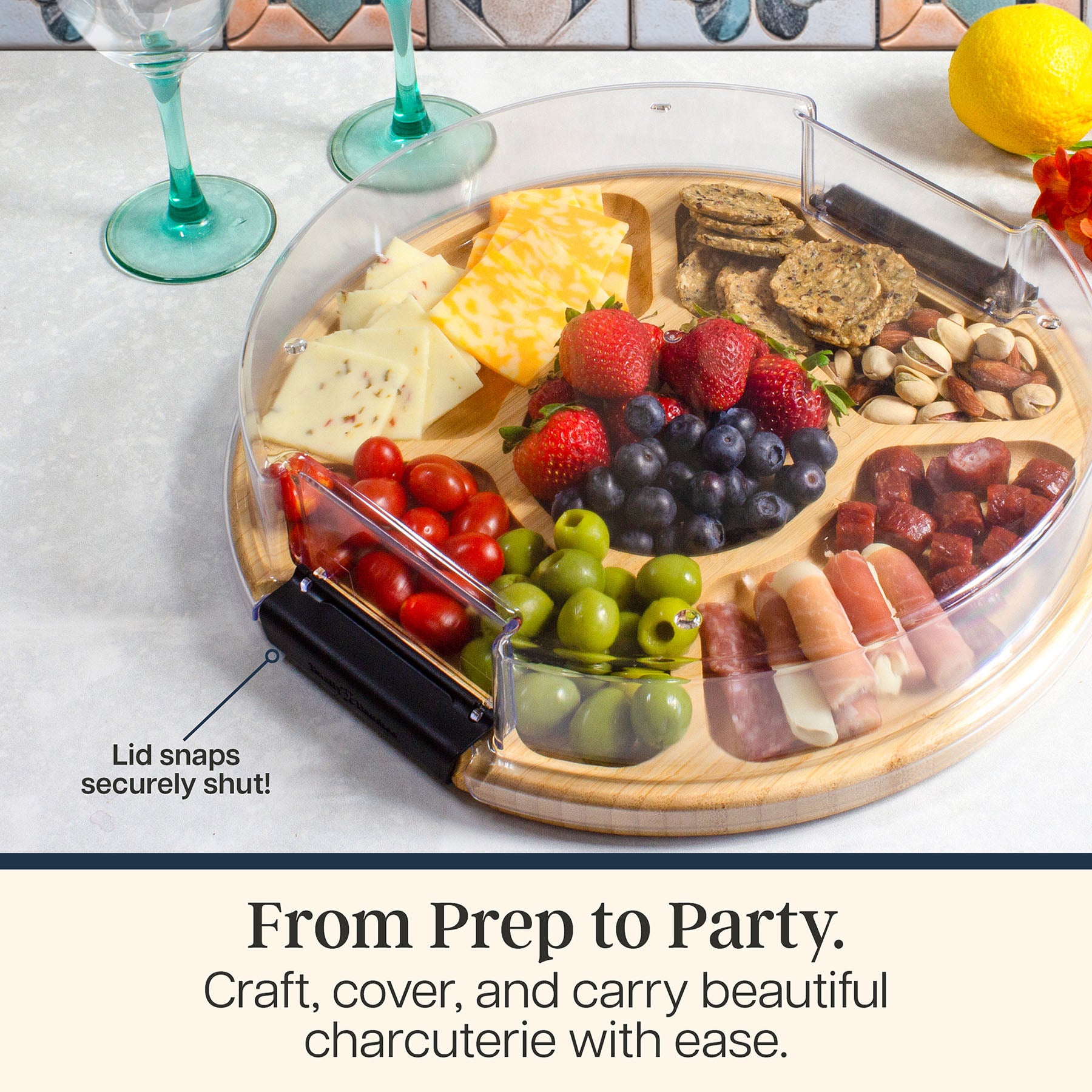 totally-bamboo-flip-serve-store-round-charcuterie-board-with-locking-lid image 2