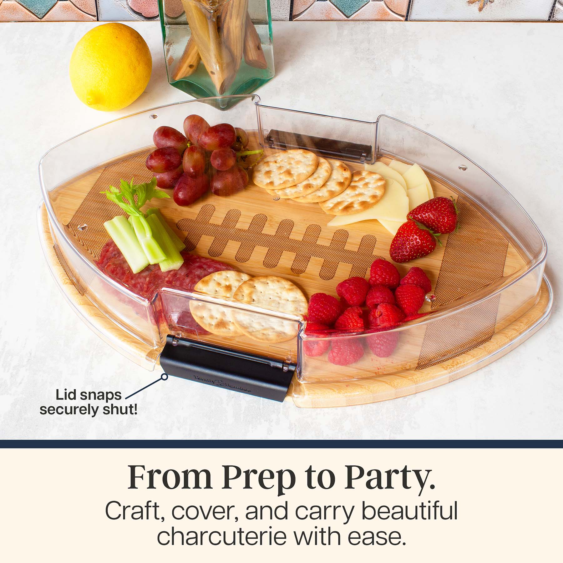 totally-bamboo-flip-serve-store-football-charcuterie-board-with-locking-lid image 2