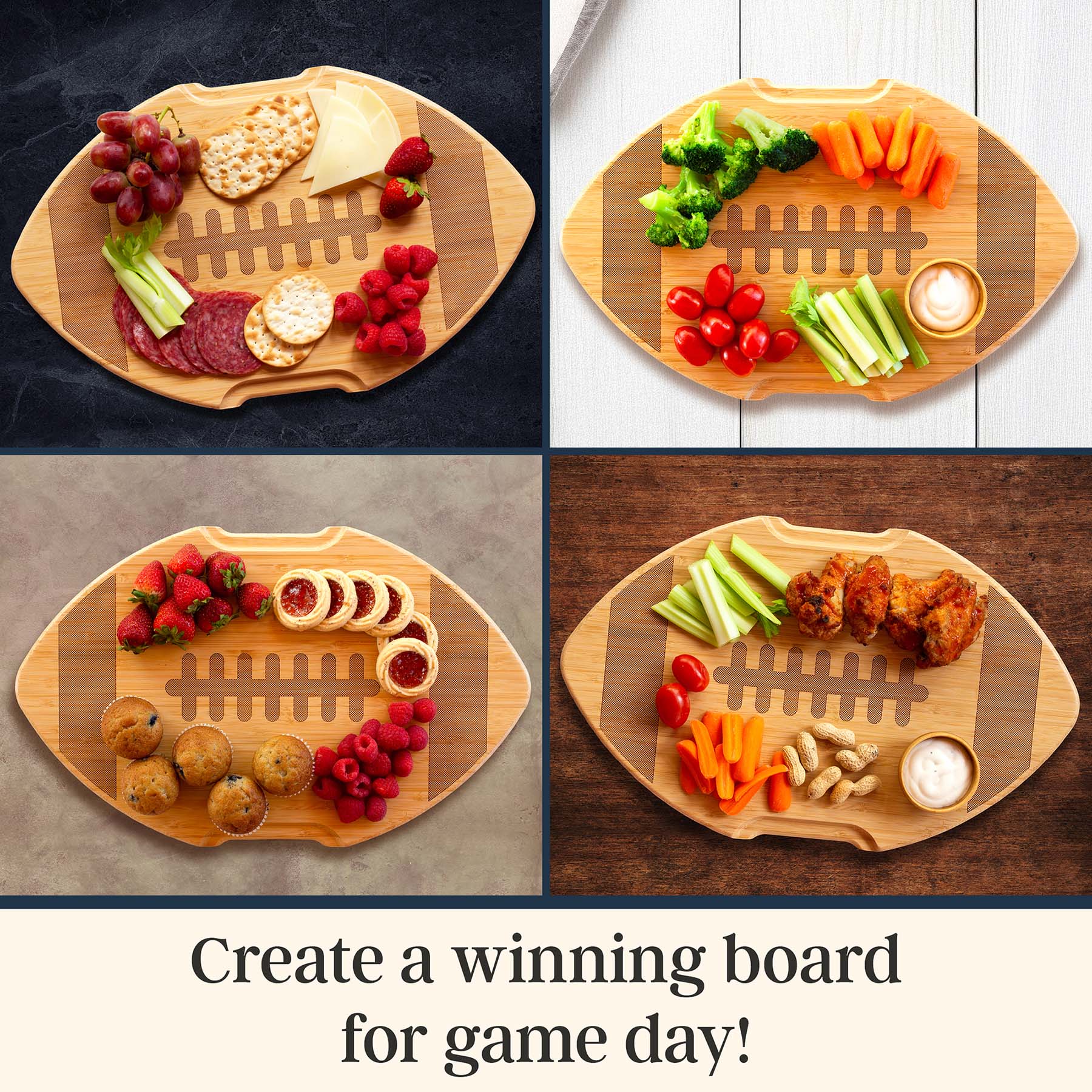 totally-bamboo-flip-serve-store-football-charcuterie-board-with-locking-lid image 4