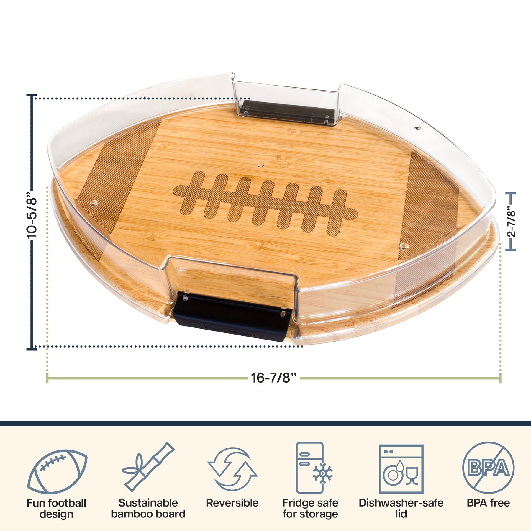 totally-bamboo-flip-serve-store-football-charcuterie-board-with-locking-lid image 7