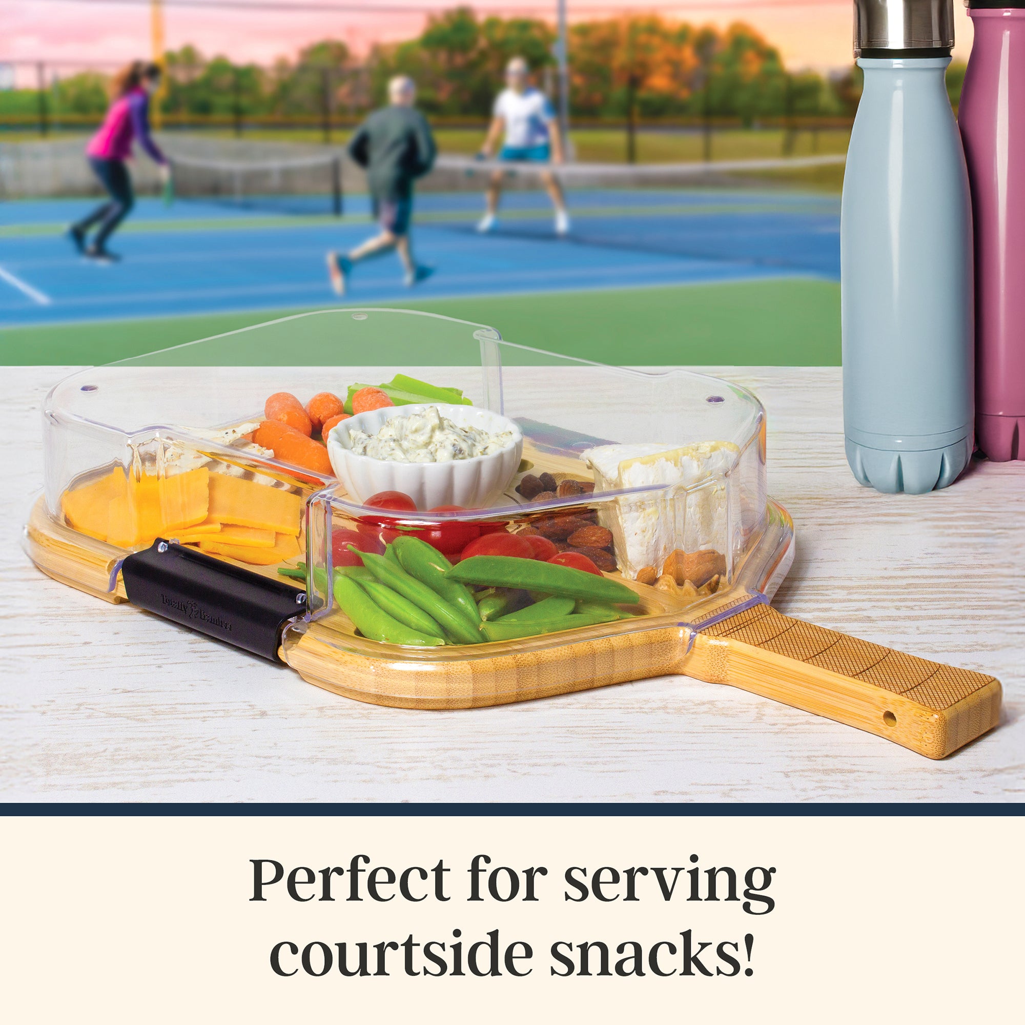 totally-bamboo-flip-serve-store-pickleball-paddle-charcuterie-board-with-locking image 6