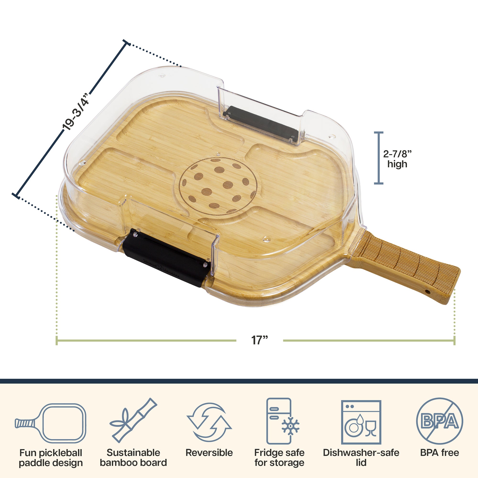totally-bamboo-flip-serve-store-pickleball-paddle-charcuterie-board-with-locking image 7