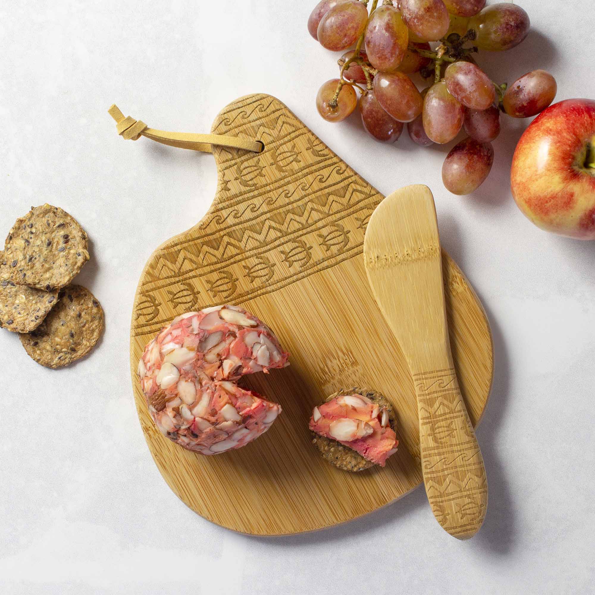 totally-bamboo-tonga-serving-board-with-spreader-knife-7-125-x-8-5 image 2