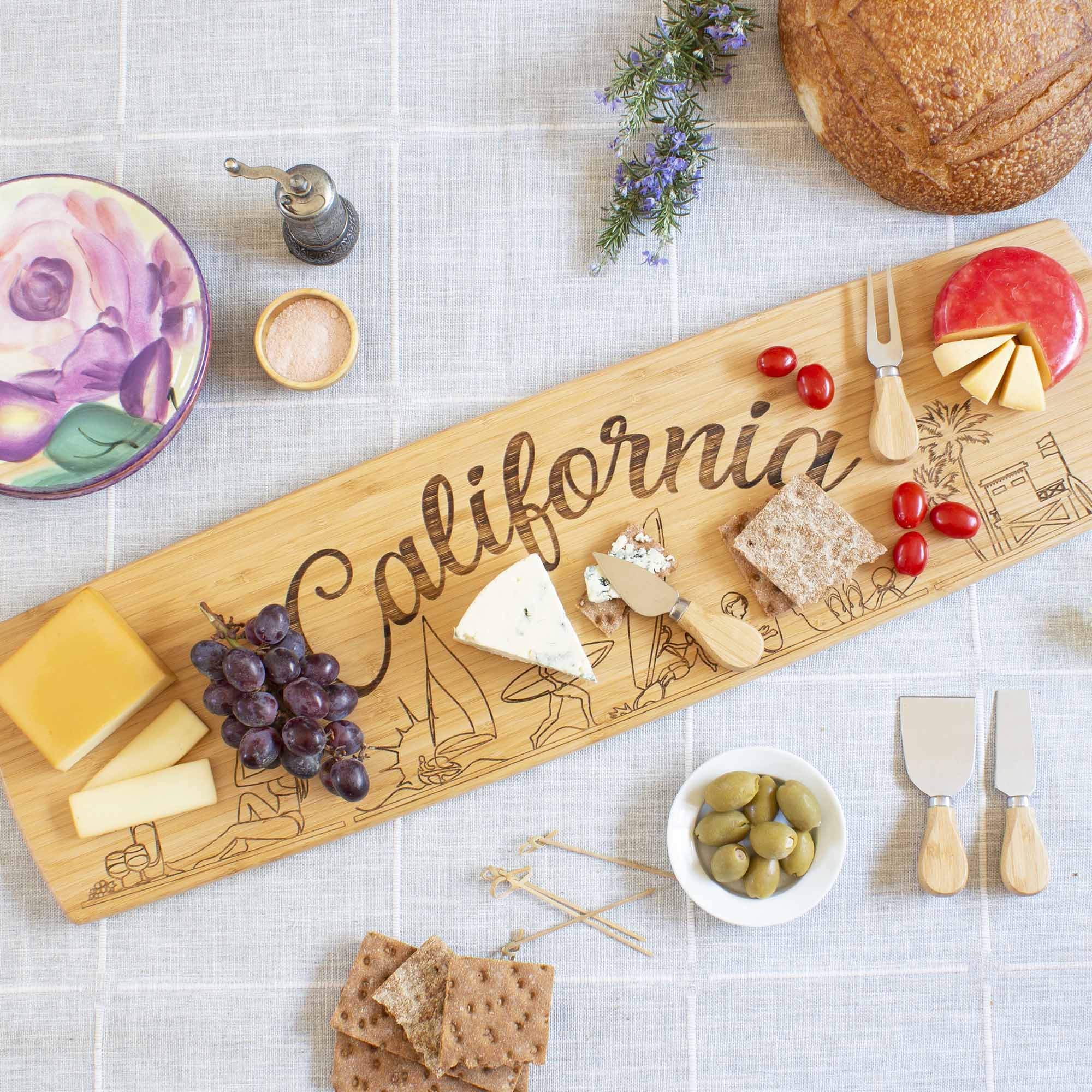totally-bamboo-california-engraved-xl-charcuterie-board-30-x-8-5-inches image 2