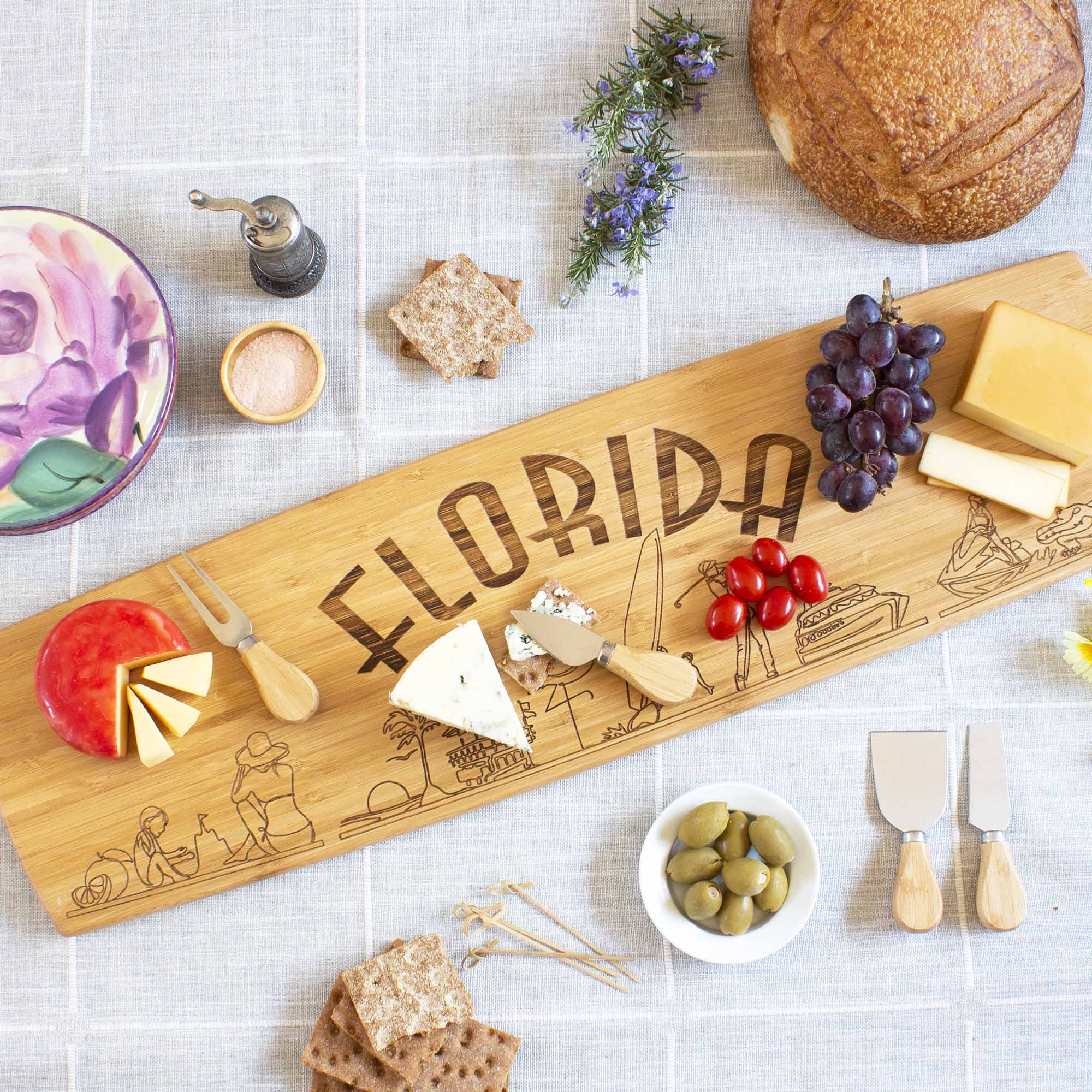 totally-bamboo-florida-engraved-xl-charcuterie-board-30-x-8-1-2-discontinued image 2