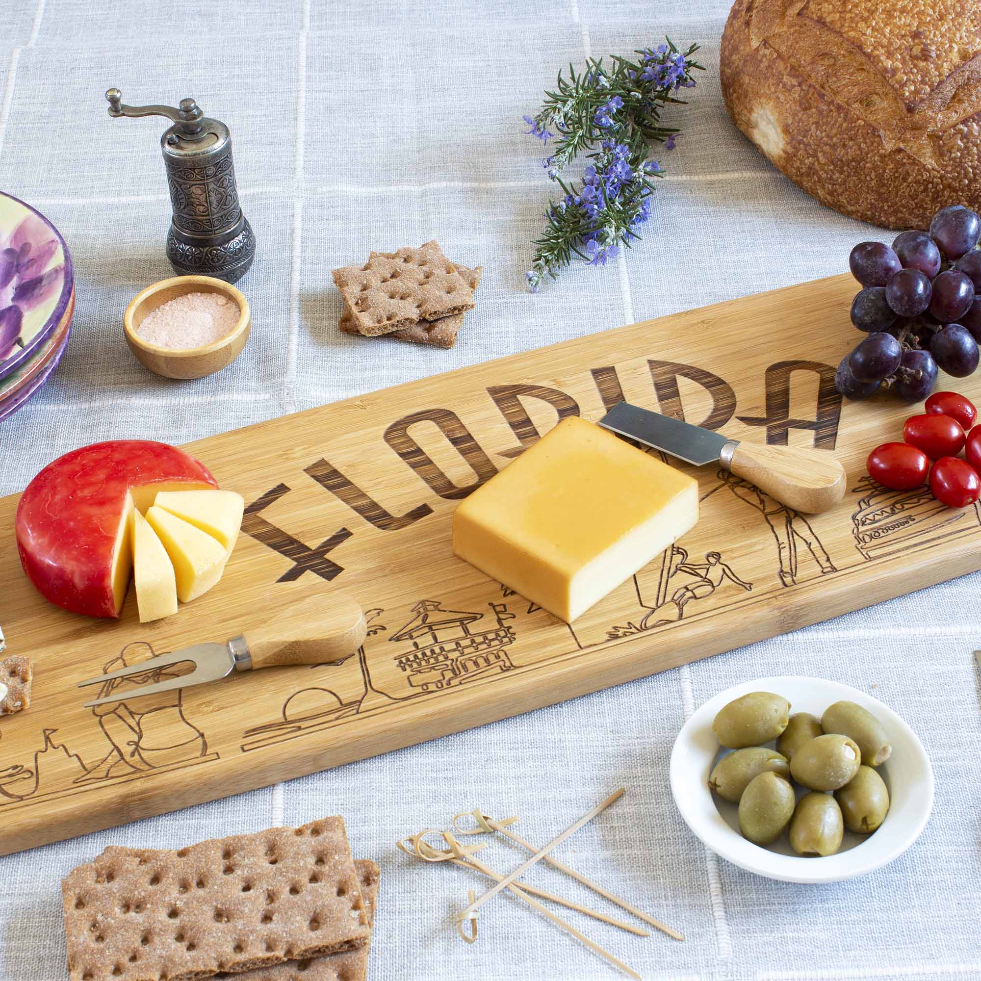 totally-bamboo-florida-engraved-xl-charcuterie-board-30-x-8-1-2-discontinued image 4