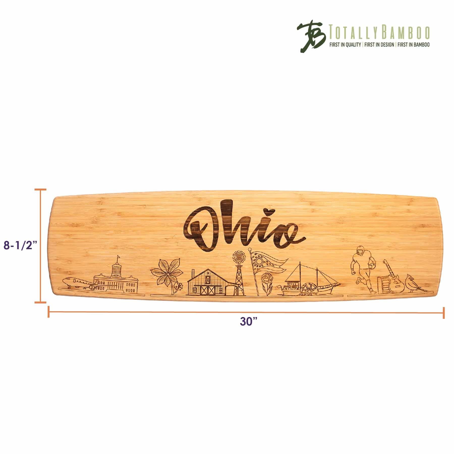 totally-bamboo-ohio-engraved-xl-charcuterie-board-30-x-8-1-2 image 7