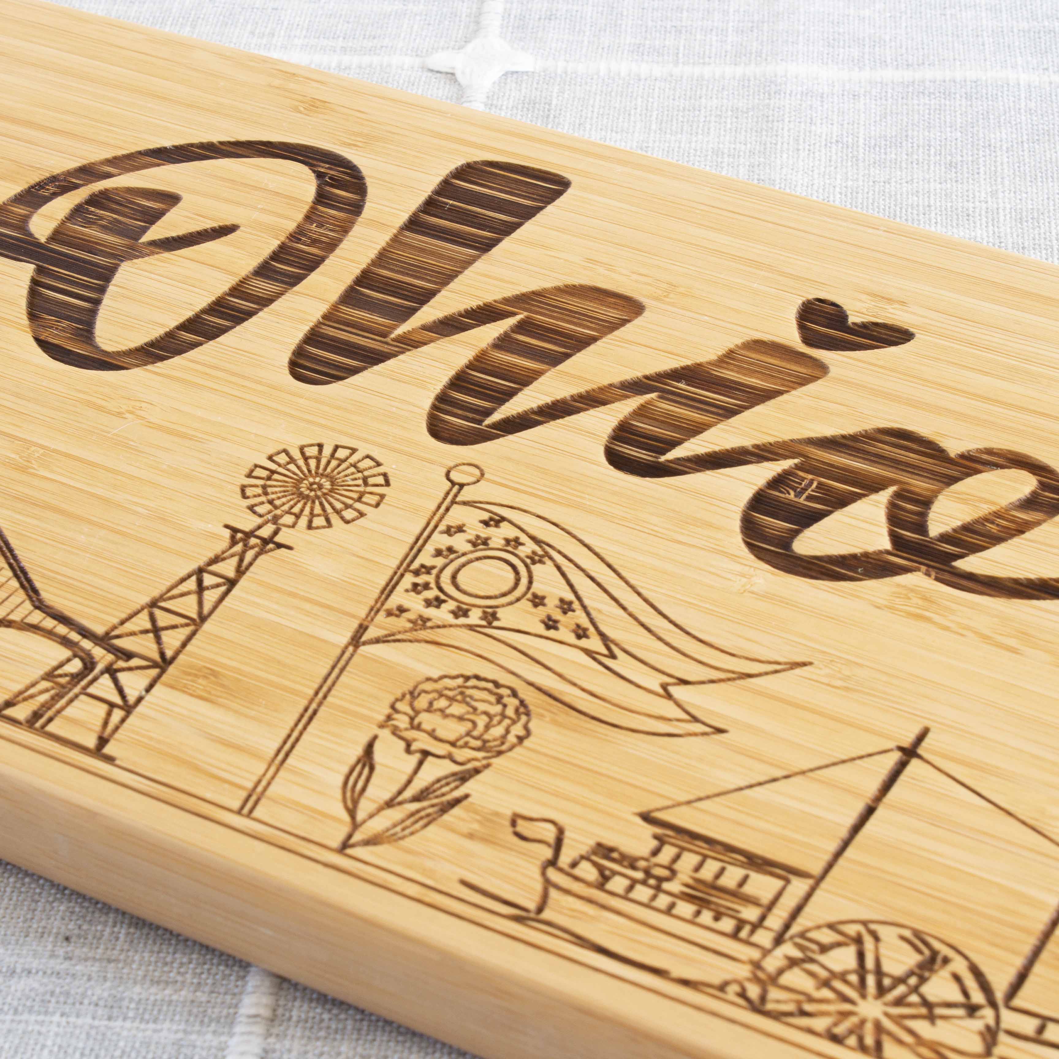 totally-bamboo-ohio-engraved-xl-charcuterie-board-30-x-8-1-2 image 5