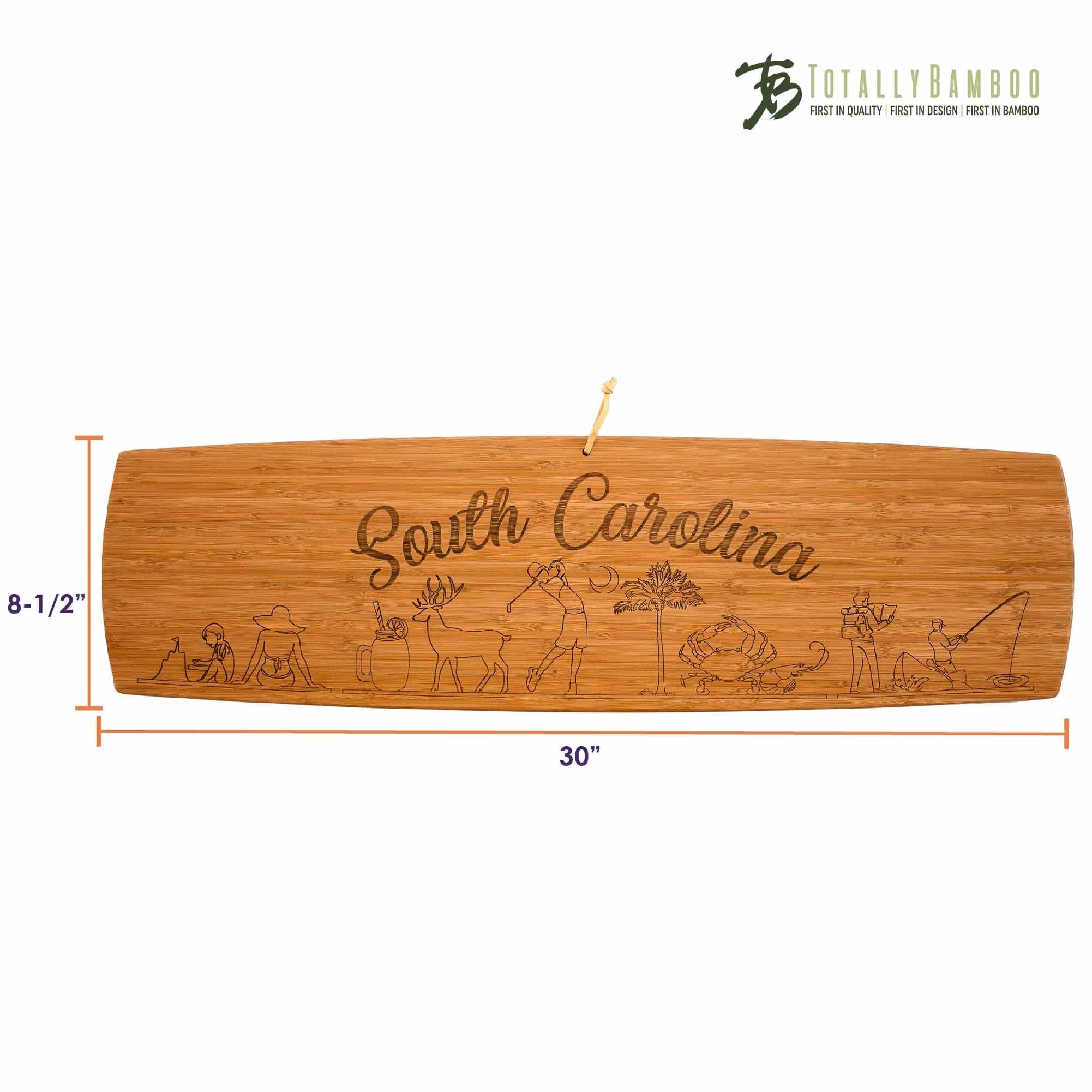 totally-bamboo-south-carolina-engraved-xl-charcuterie-board-30-x-8-1-2-state-art image 7