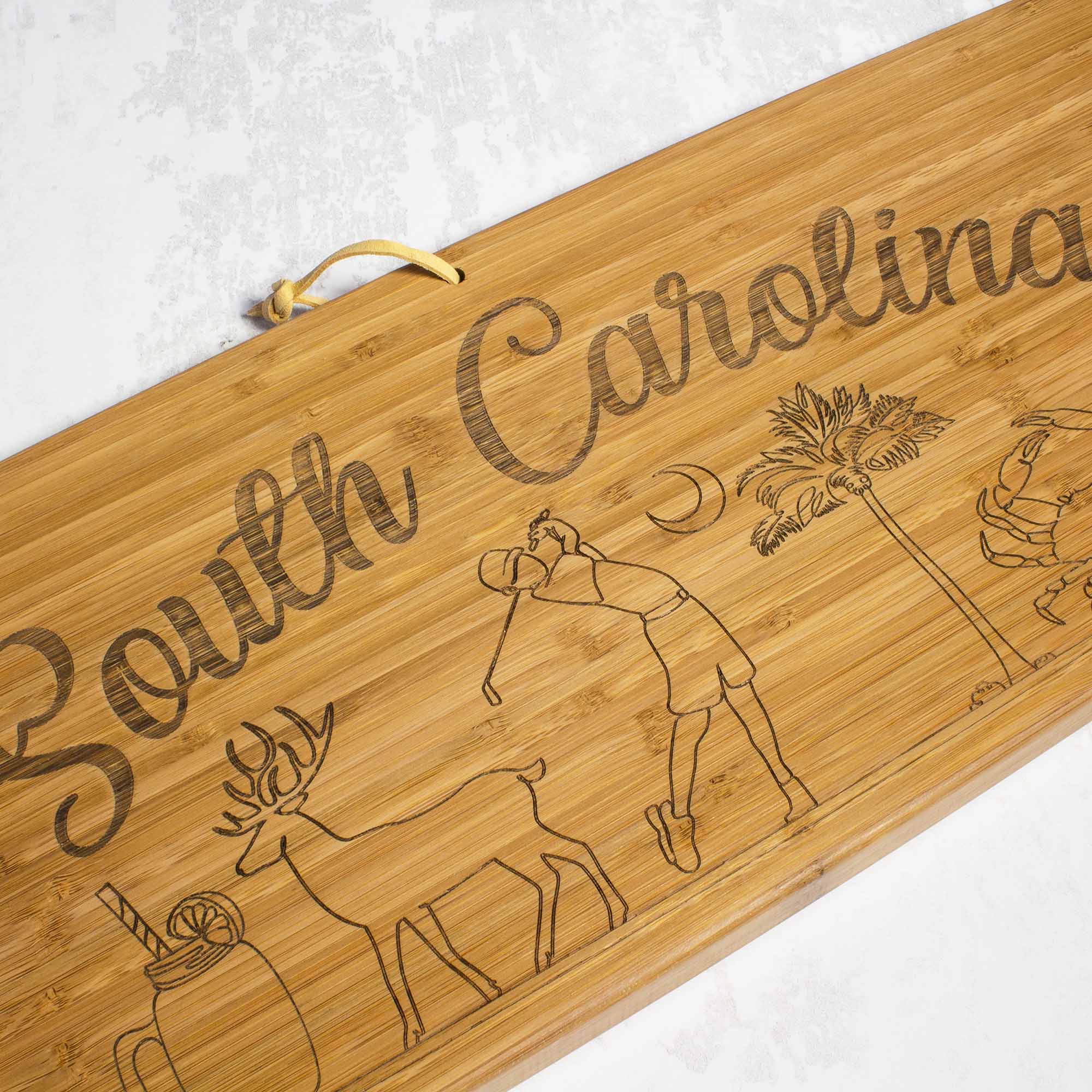 totally-bamboo-south-carolina-engraved-xl-charcuterie-board-30-x-8-1-2-state-art image 4