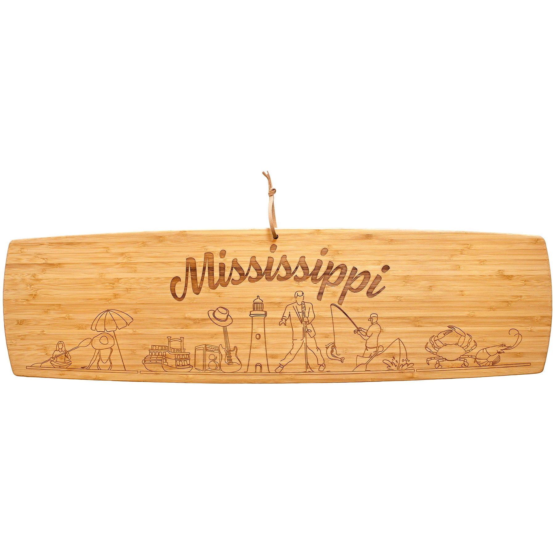 totally-bamboo-mississippi-engraved-xl-charcuterie-board-30-x-8-5 image 1