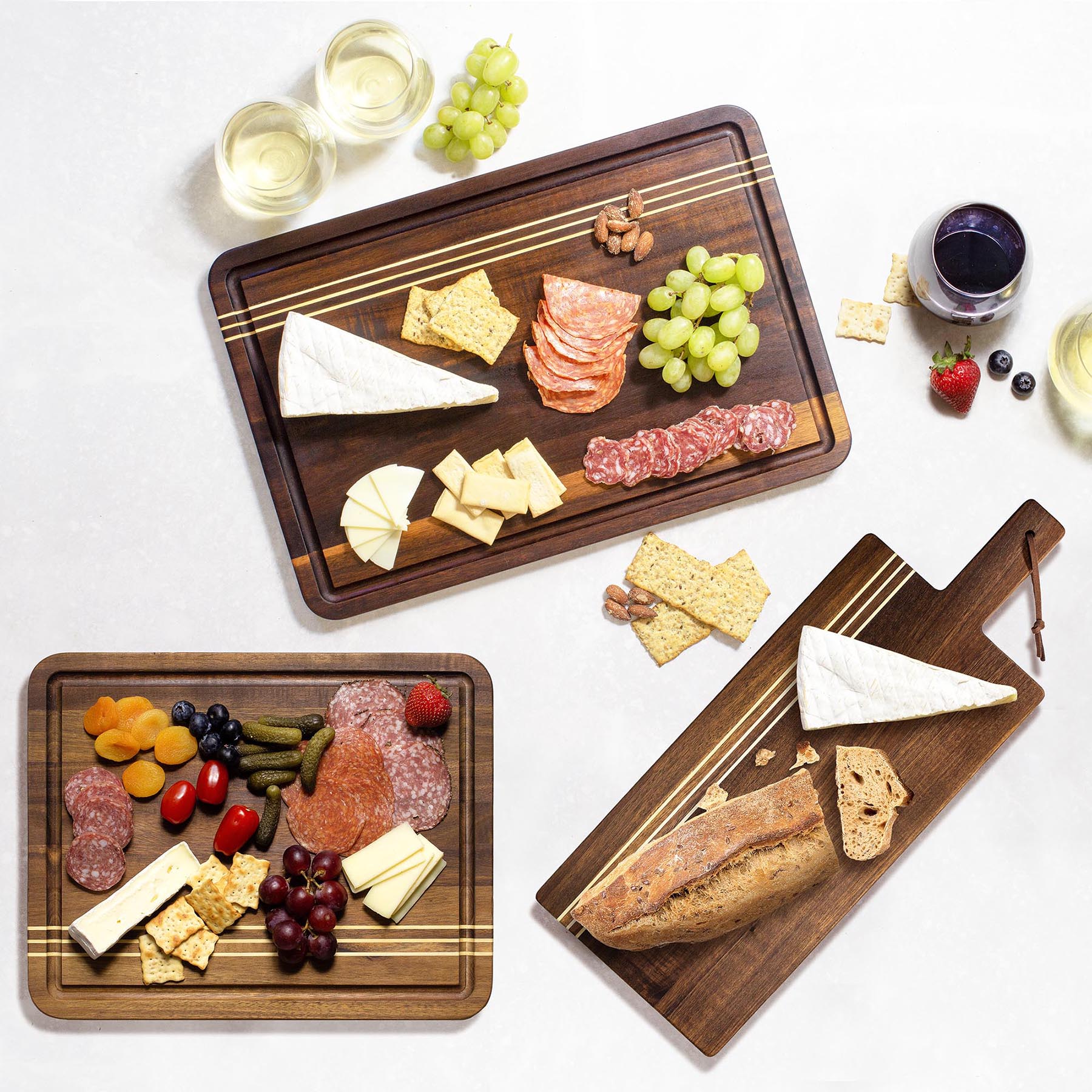 rock-branch-acacia-wood-pinstripe-paddle-board-charcuterie-serving-board image 5