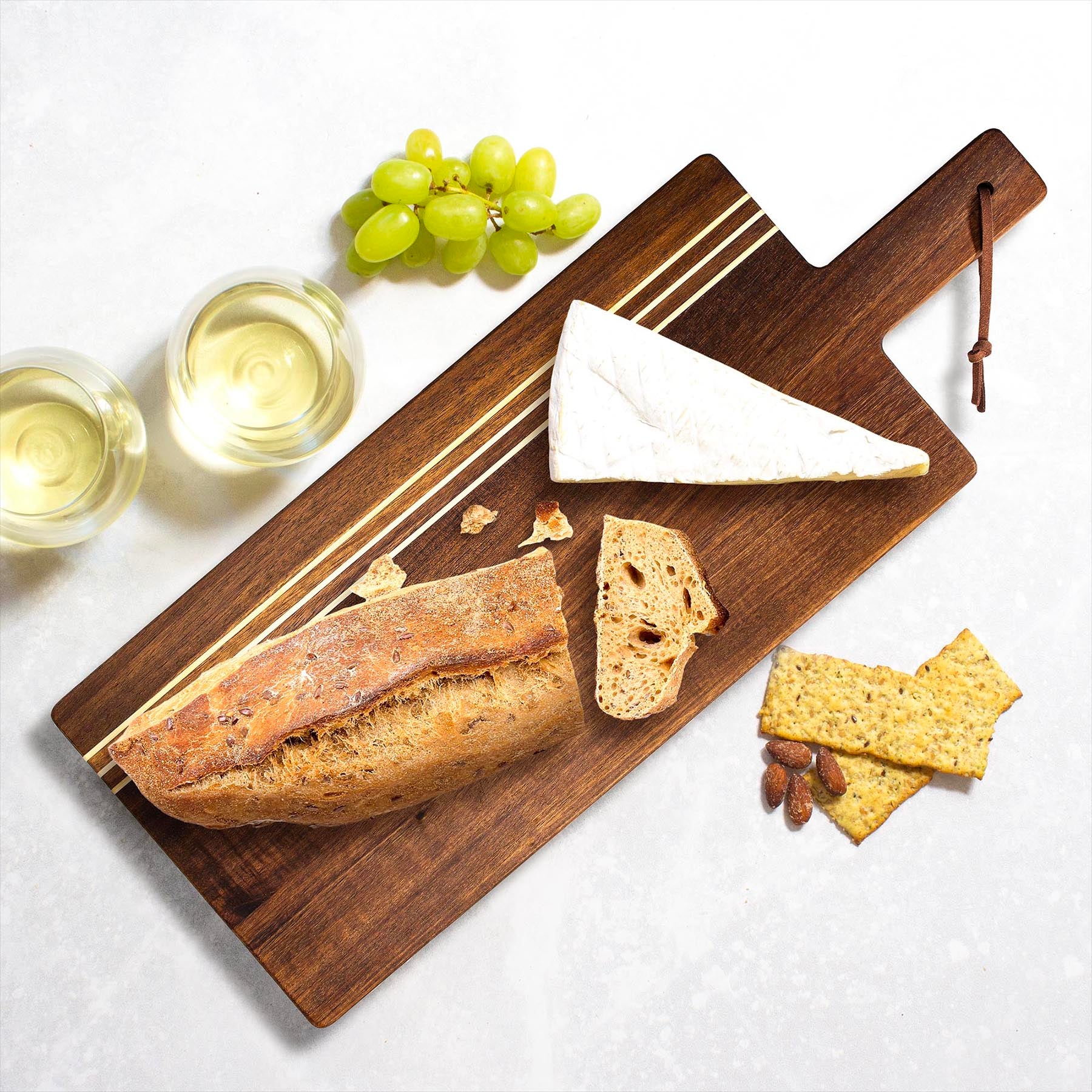 rock-branch-acacia-wood-pinstripe-paddle-board-charcuterie-serving-board image 2