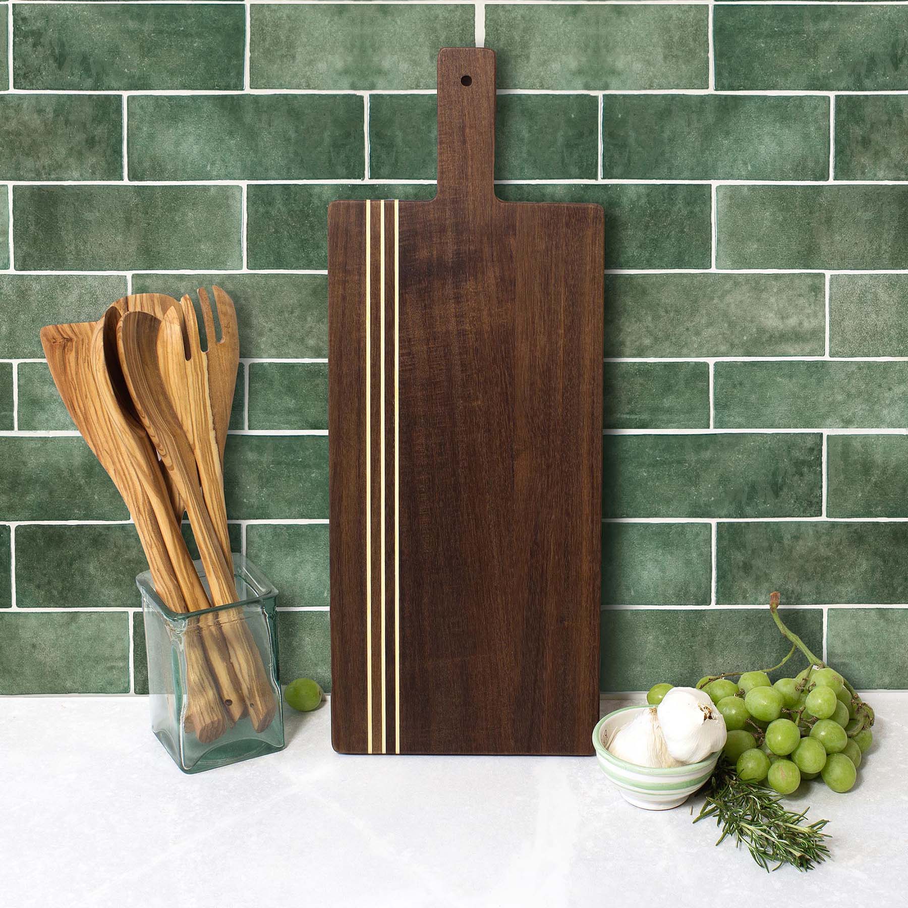 rock-branch-acacia-wood-pinstripe-paddle-board-charcuterie-serving-board image 7