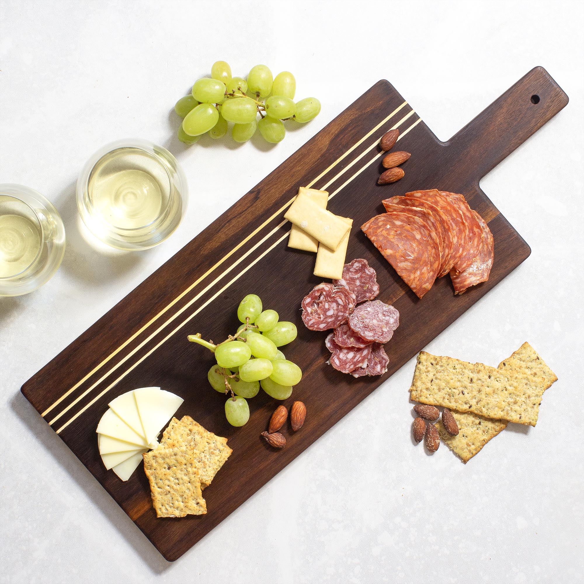 rock-branch-acacia-wood-pinstripe-paddle-board-charcuterie-serving-board image 3