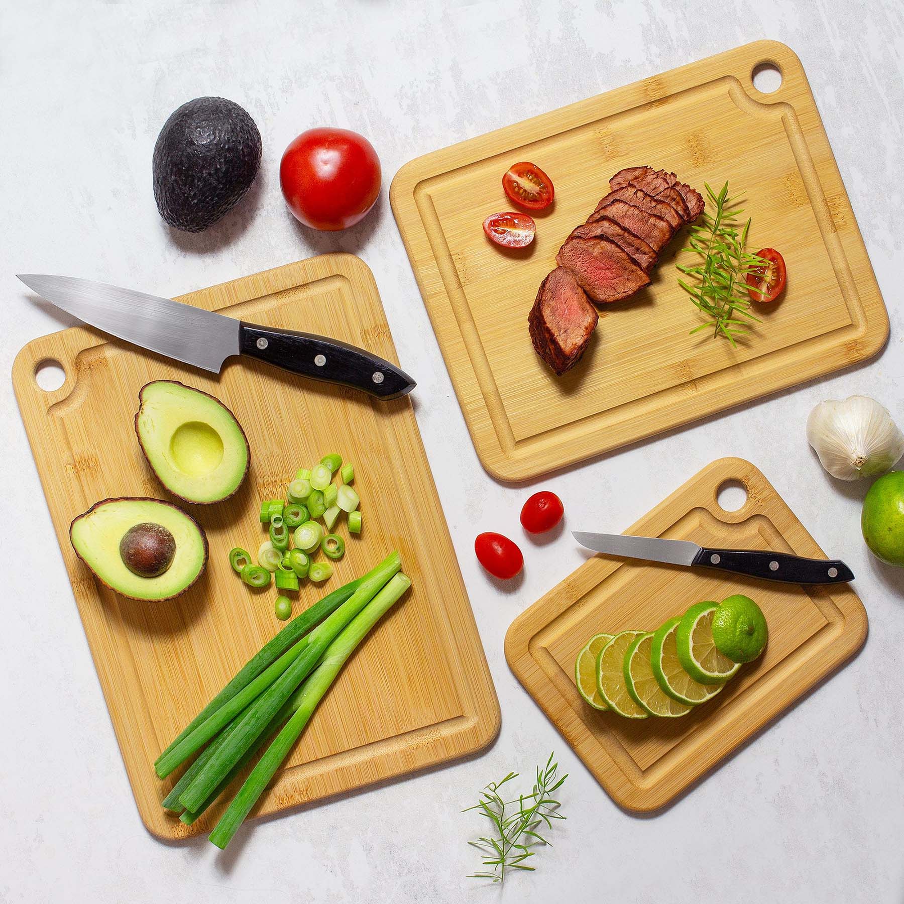 totally-bamboo-3-piece-bamboo-cutting-board-set-with-juice-grooves image 2
